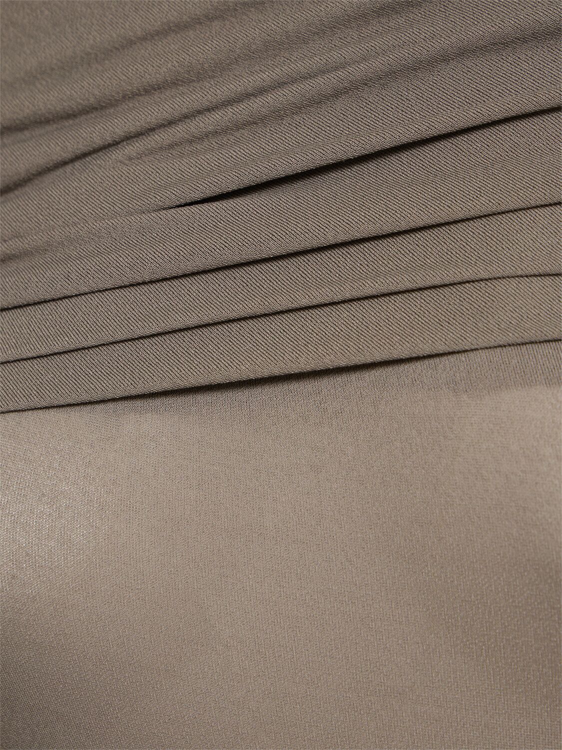 Rick Owens Lola Draped Jersey Mini Dress In Dust