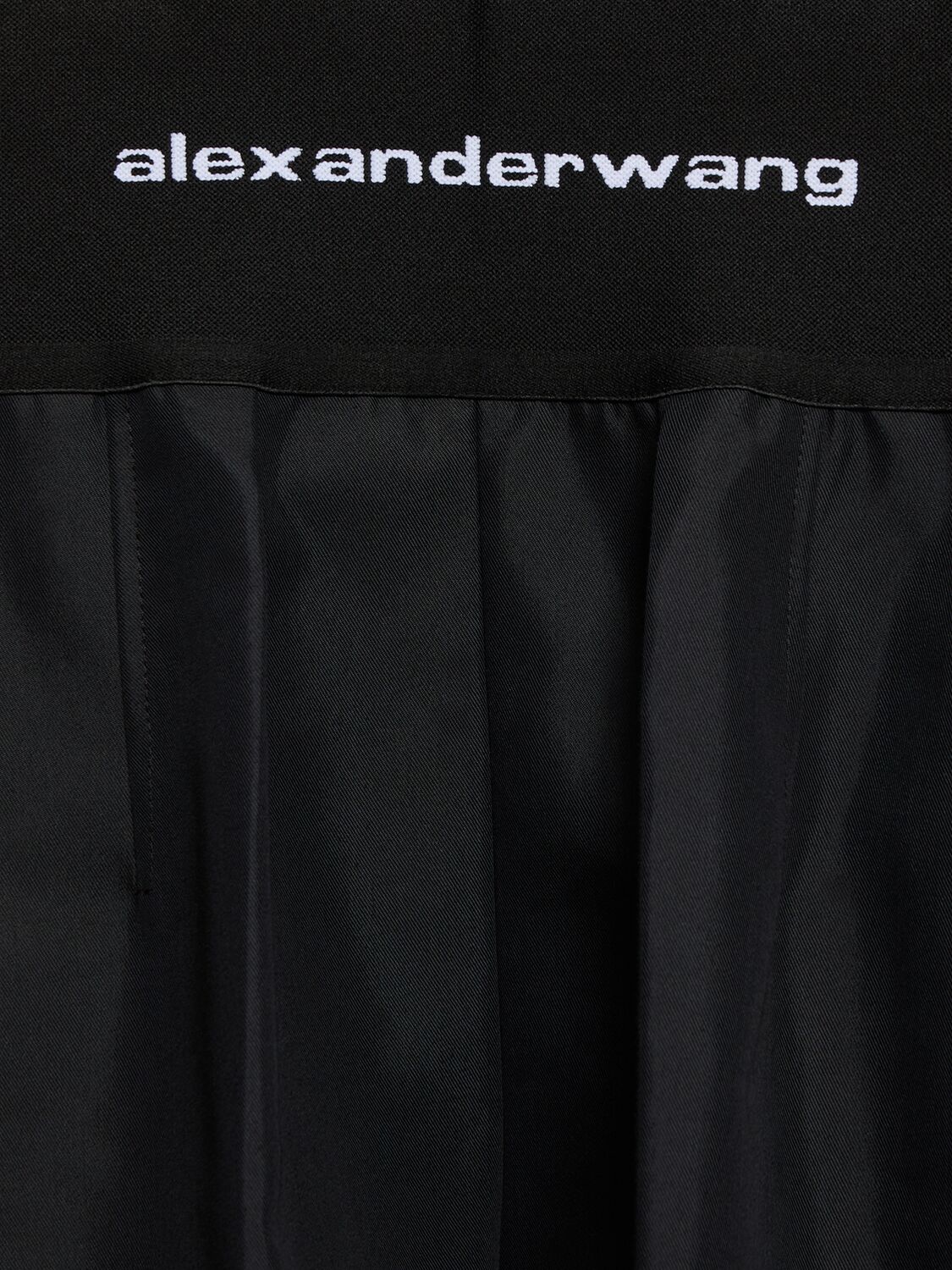 Alexander Wang High Waisted Shorts With Exposed Zipper And Logo Elastic In Black