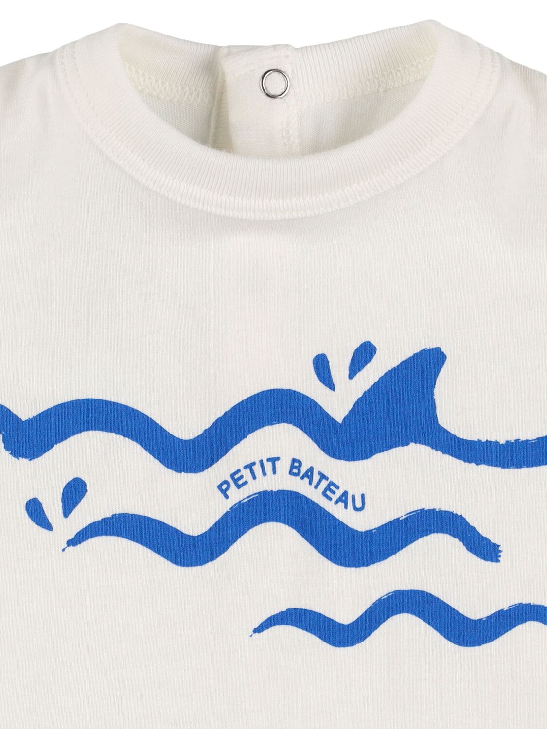 Petit Bateau Printed Cotton Jersey T-shirt In 白色