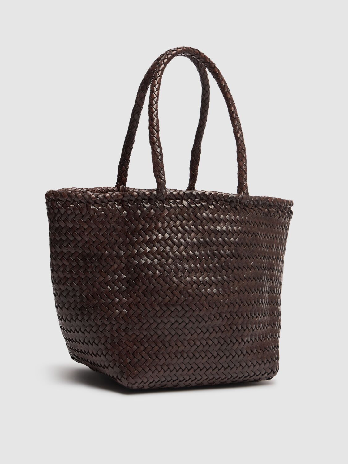DRAGON DIFFUSION GRACE SMALL WOVEN LEATHER BASKET BAG 
