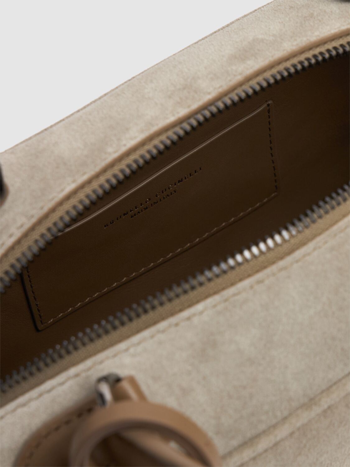 Brunello Cucinelli Softy Velour Suede Top Handle Bag In Sage