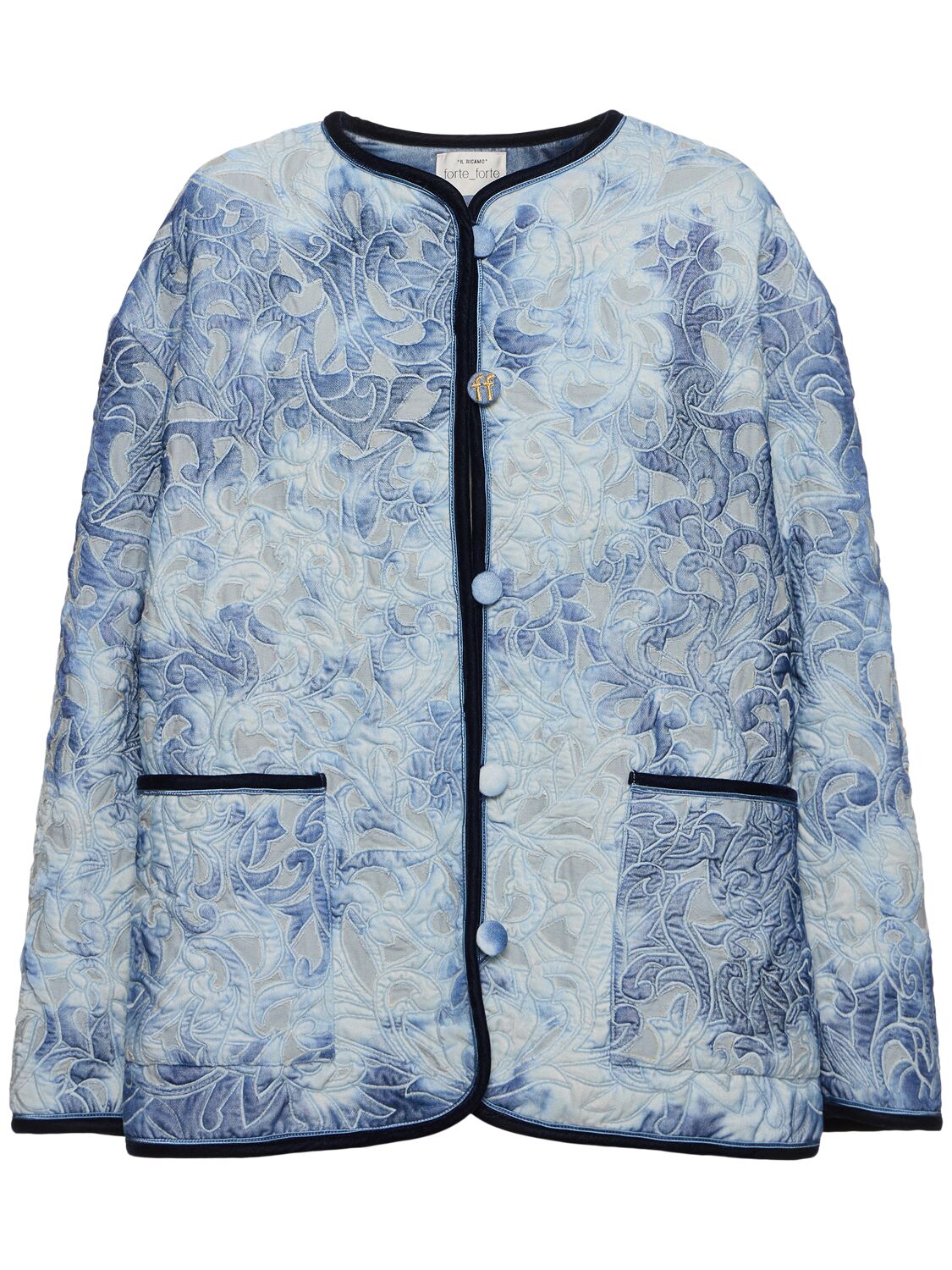 FORTE_FORTE Tie-dye Cotton Velvet Blouson