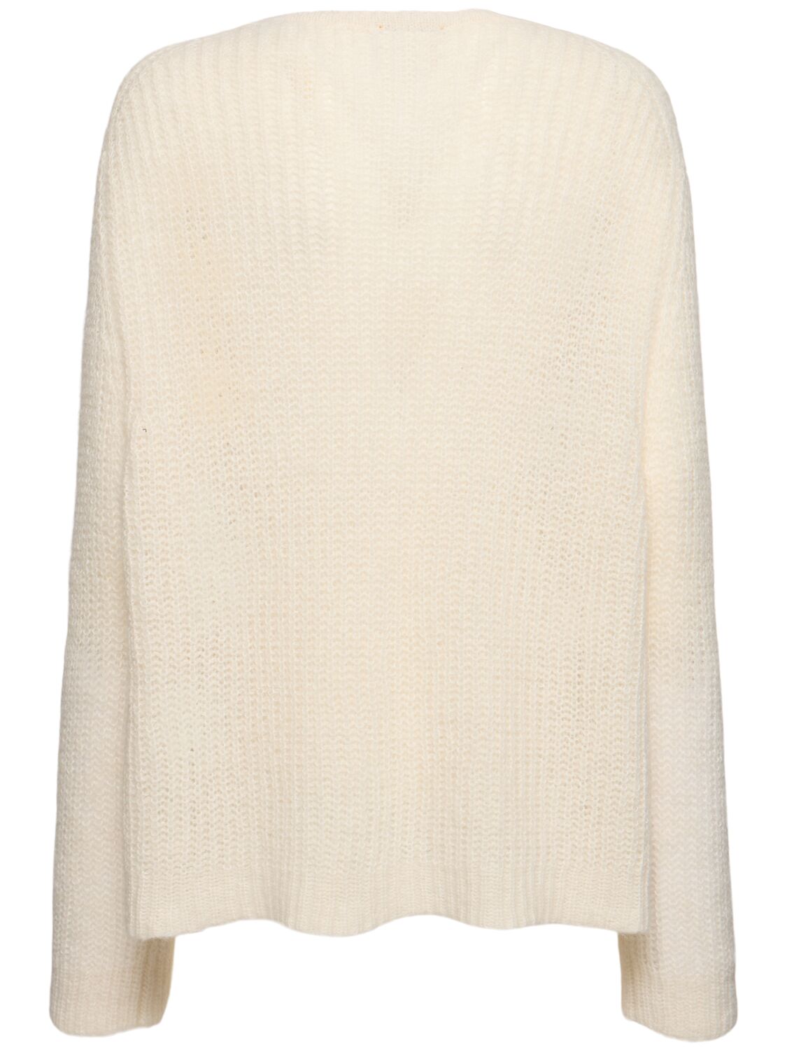 Forte Forte Alpaca Blend Knitted Cardigan In White