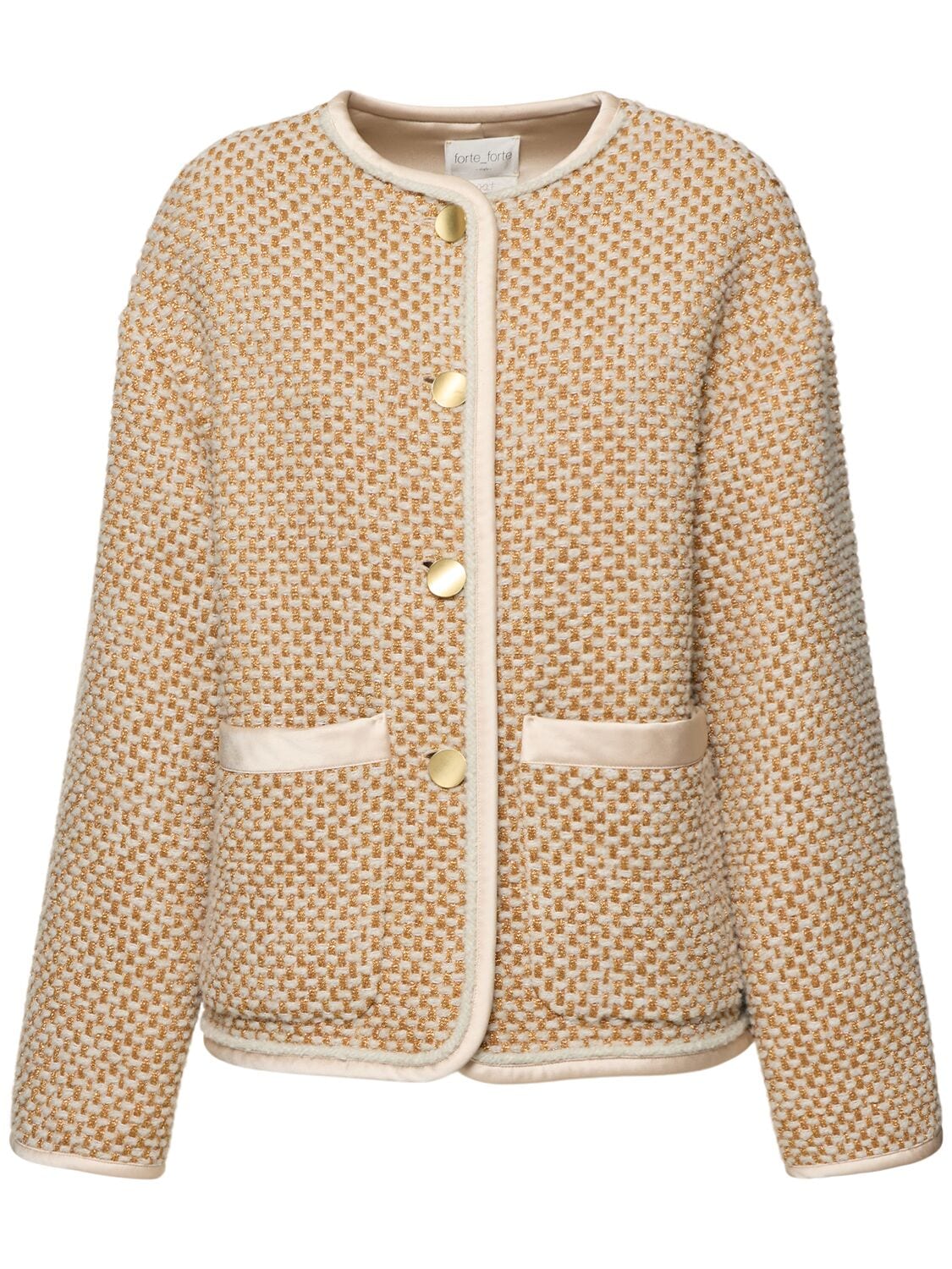 Natte' Tweed Wool Blend Casual Jacket