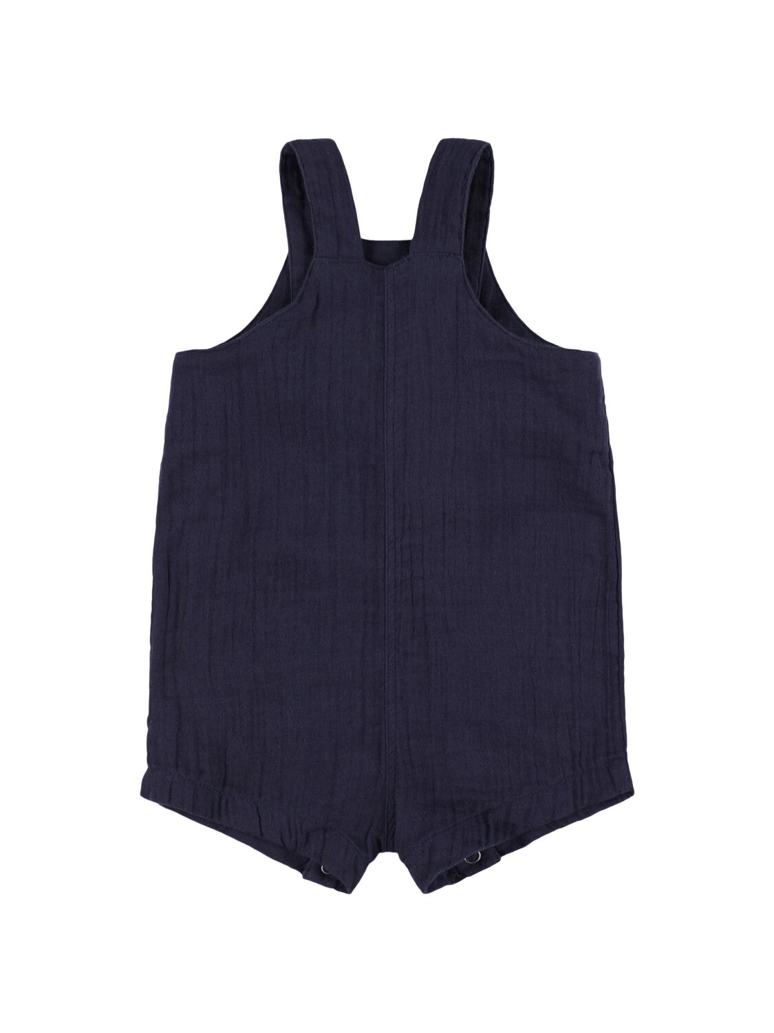 Petit Bateau Cotton Muslin Overalls In 蓝色