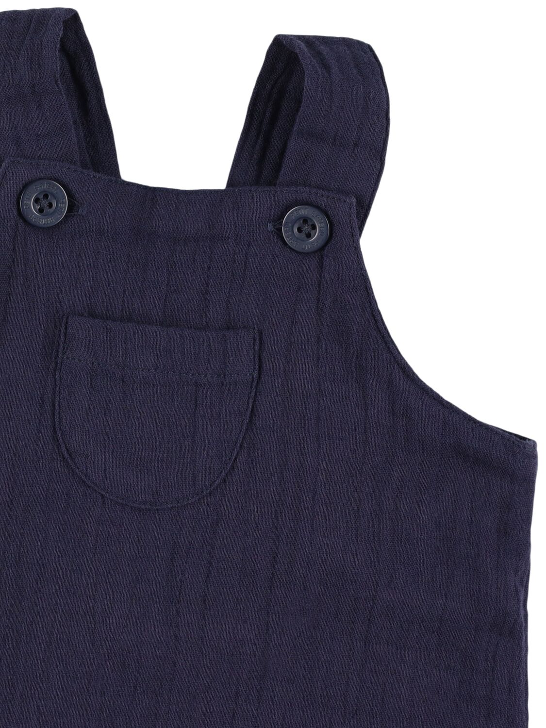 Petit Bateau Cotton Muslin Overalls In 蓝色