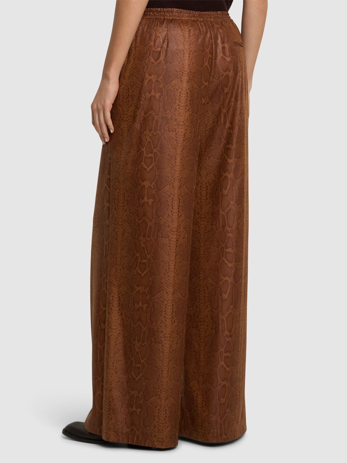 Forte Forte Python Print Ecosuede Regular Waist Pant