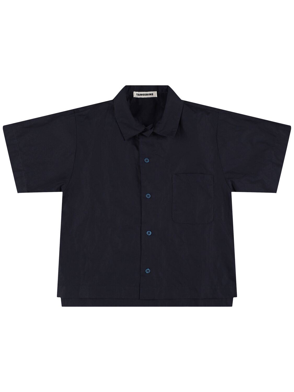 Tangerine Cotton Blend Shirt In Dark Blue
