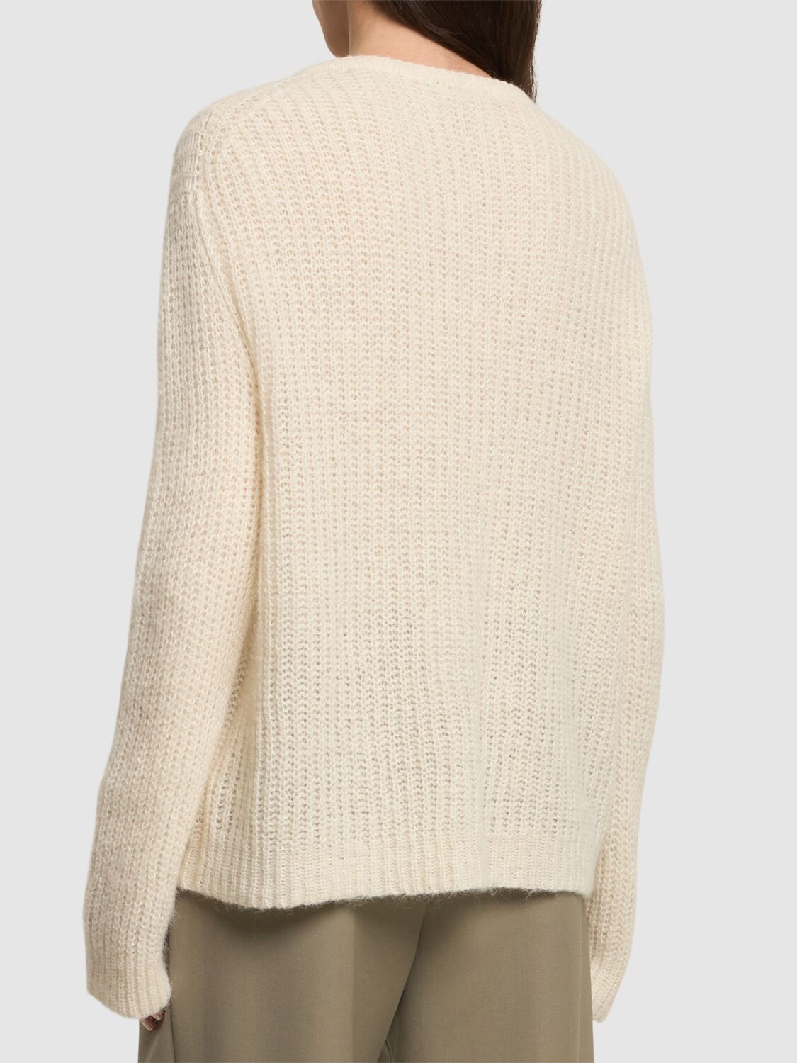 Forte Forte Alpaca Blend Knitted Cardigan In White