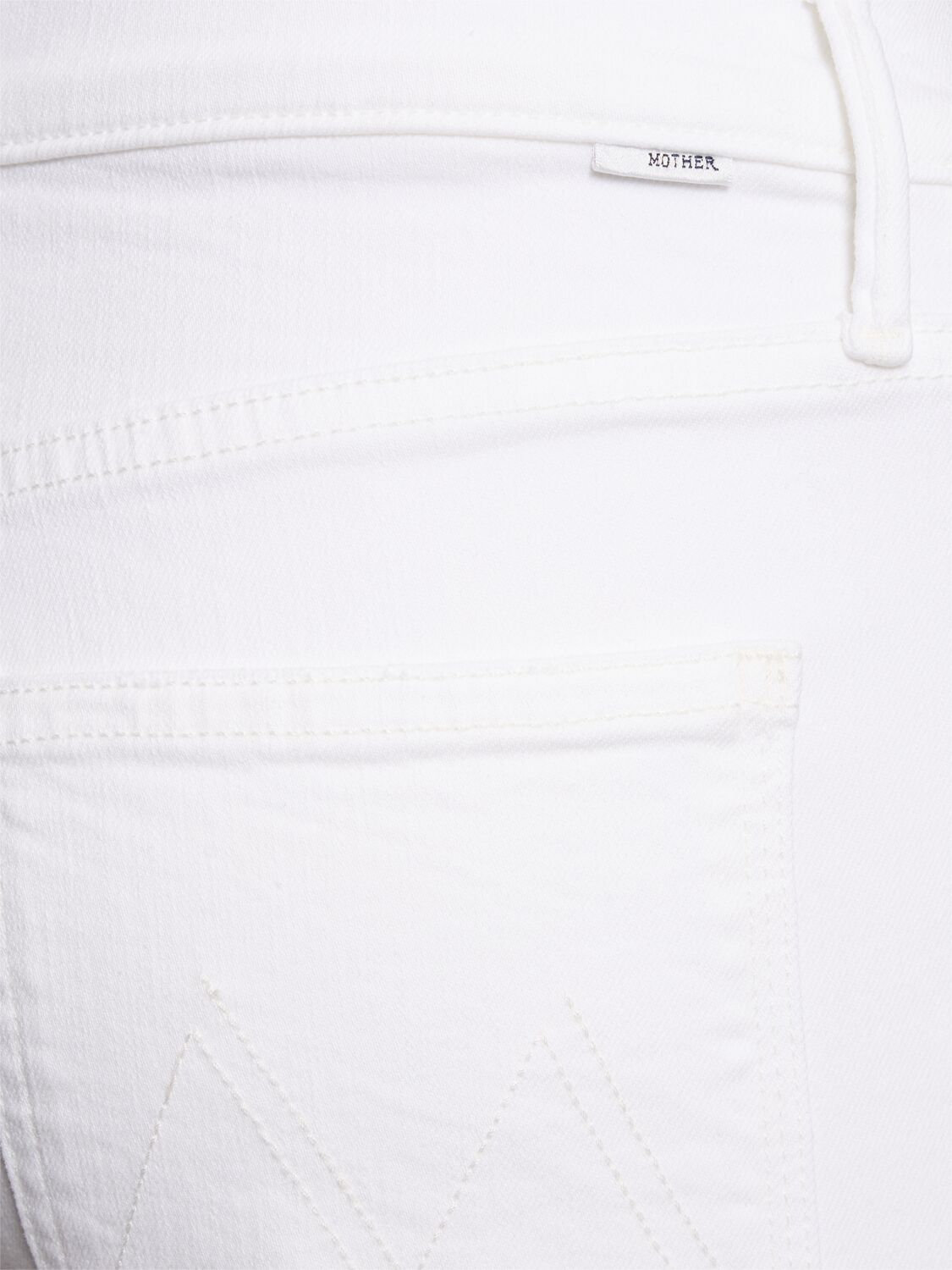 Shop Mother Undercover Sneak Patch Pocket Jeans In 白色