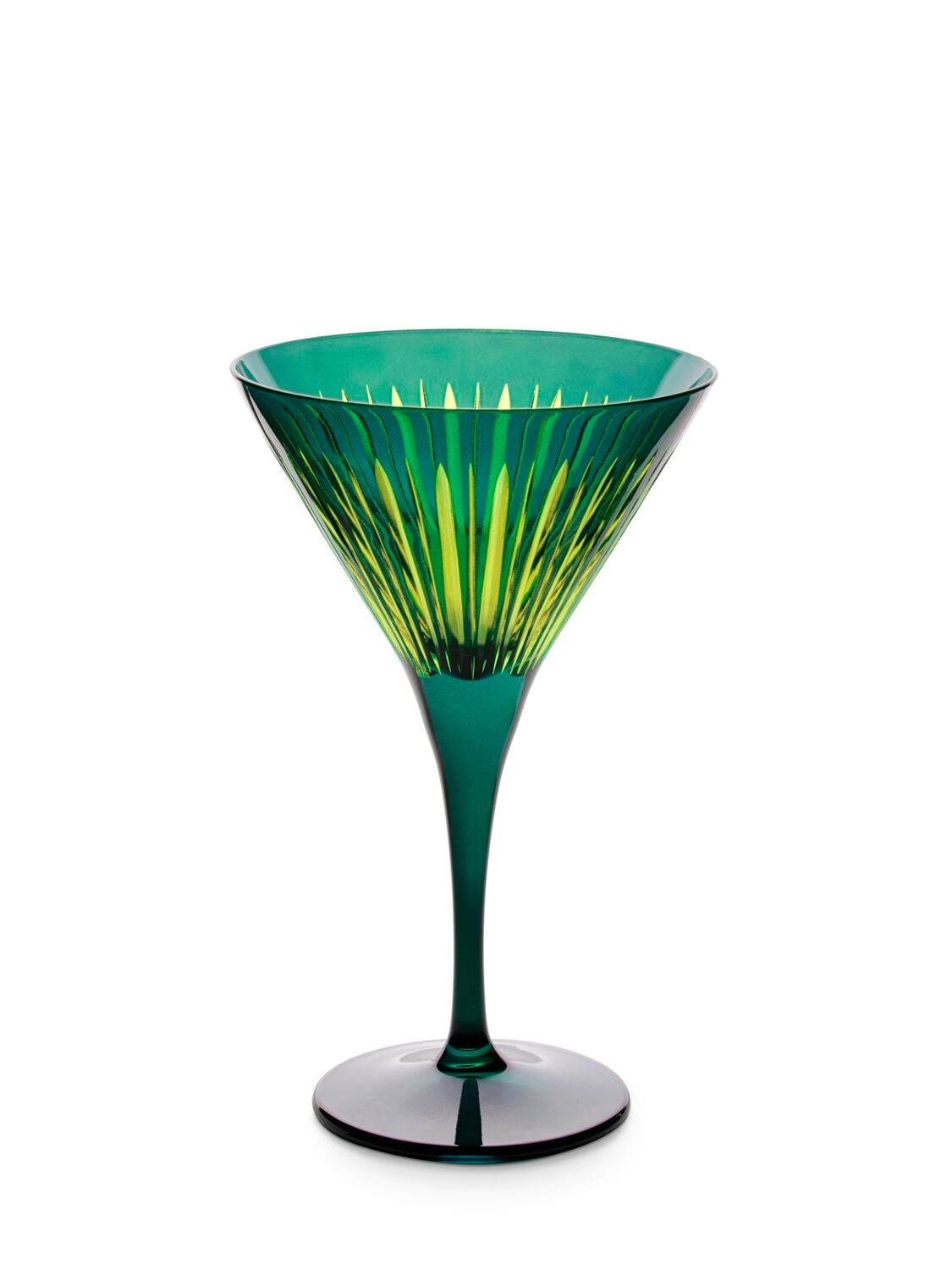 L'objet Set Of Four Prism Martini Glasses In Green