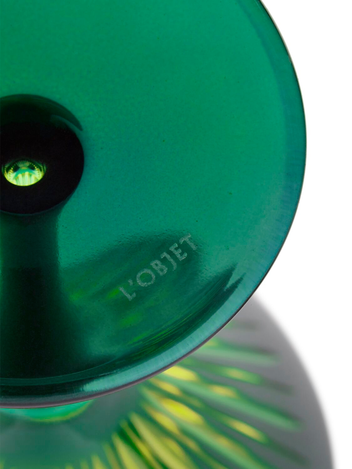 L'objet Set Of Four Prism Martini Glasses In Green