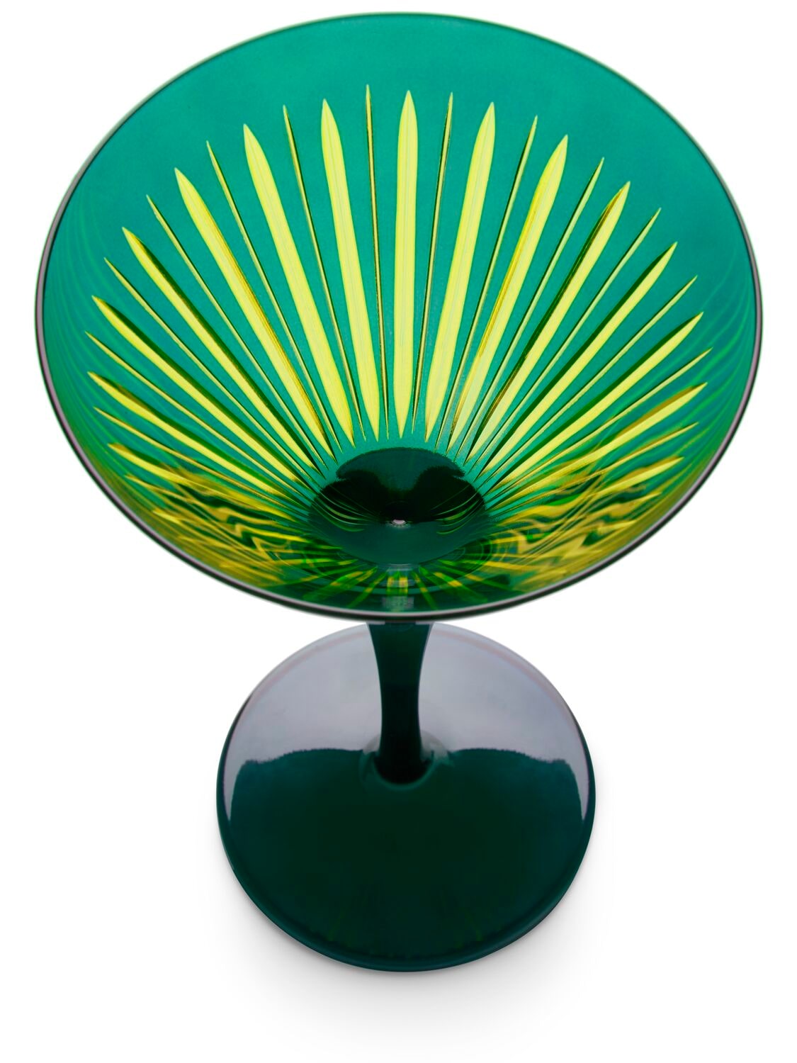 L'objet Set Of Four Prism Martini Glasses In Green