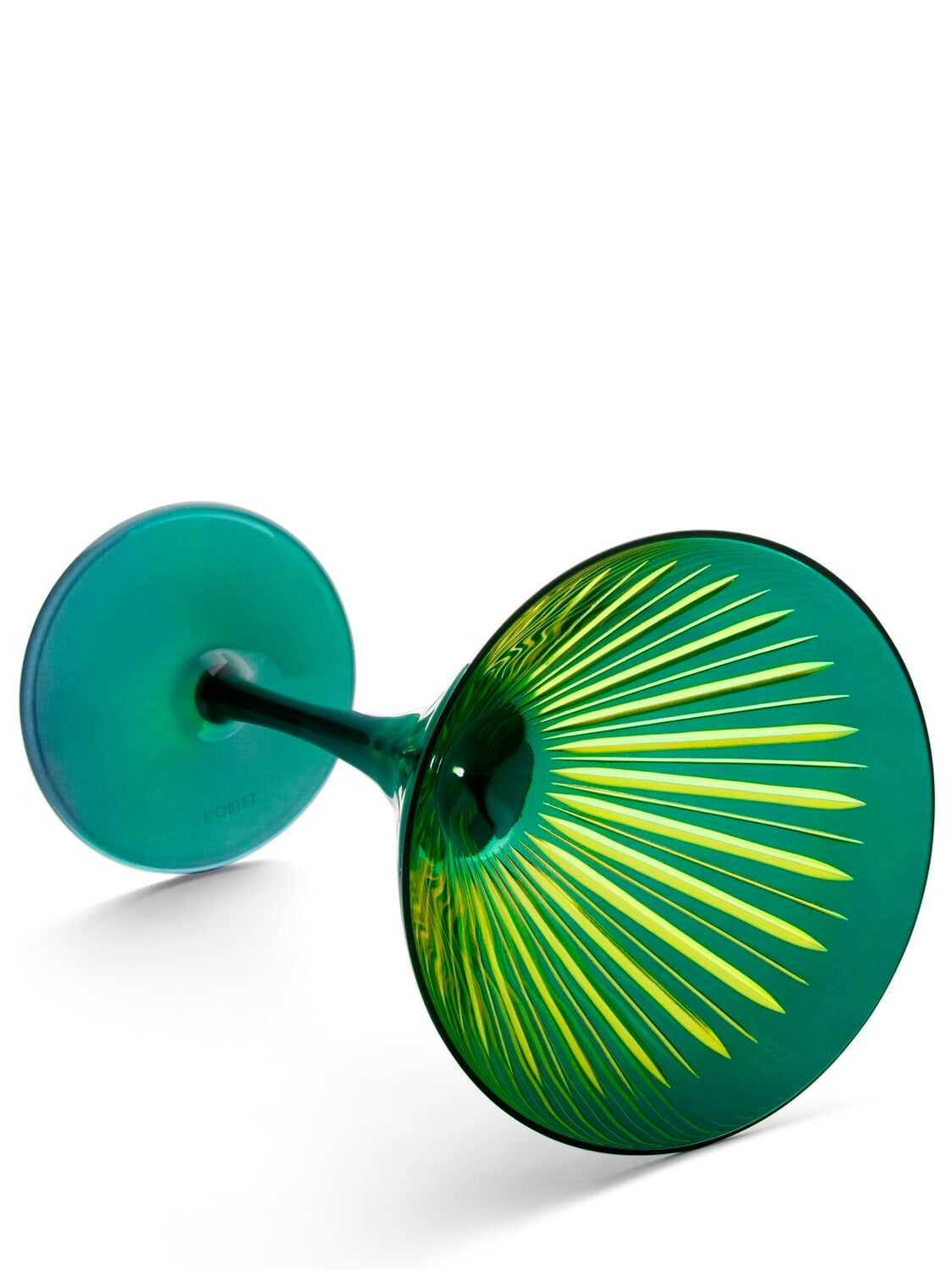 L'objet Set Of Four Prism Martini Glasses In Green