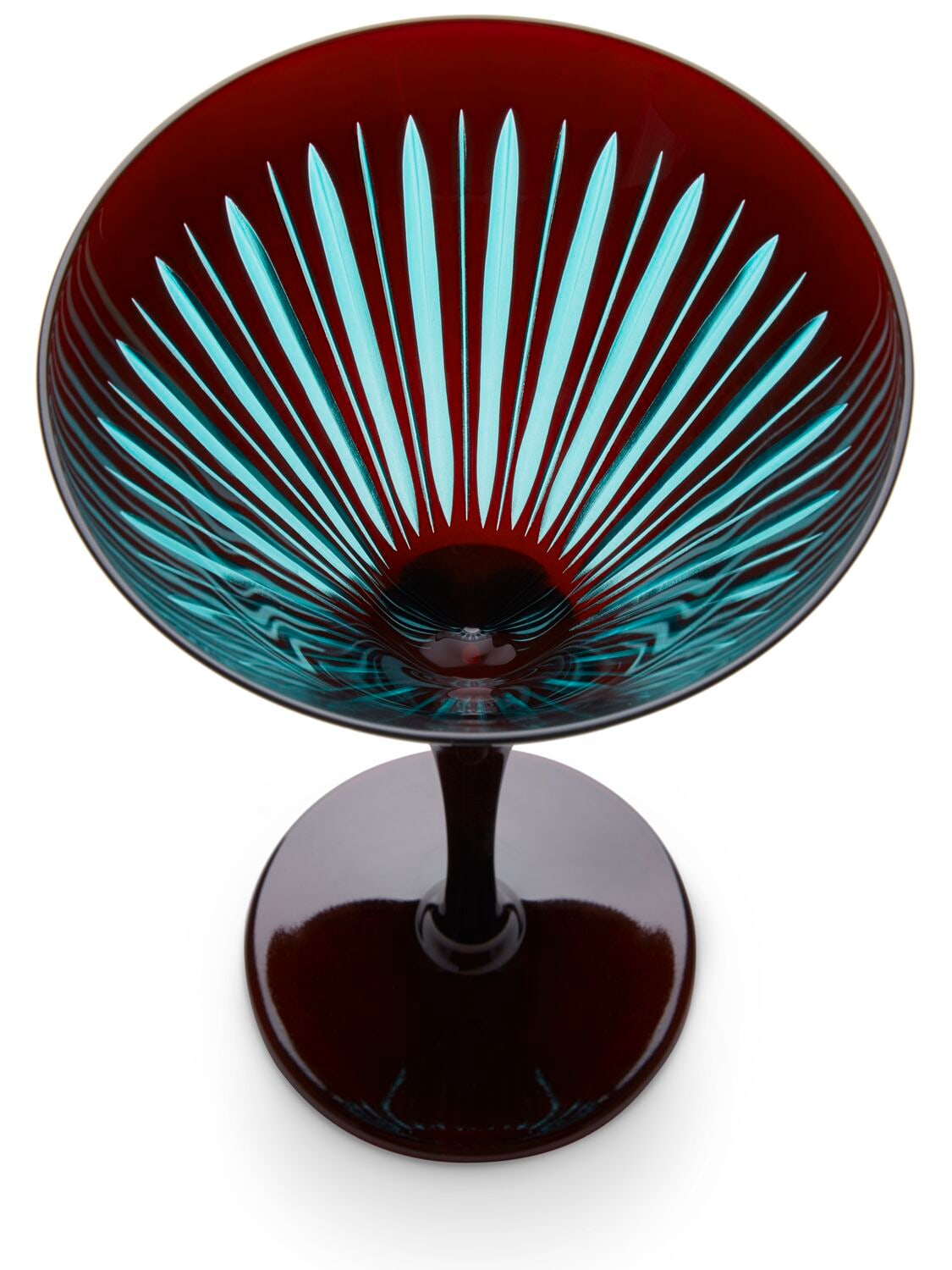 L'objet Set Of Four Prism Martini Glasses In Blue