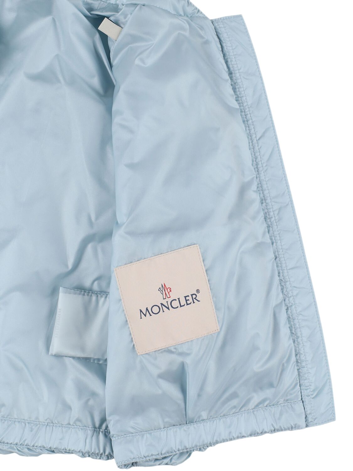 Shop Moncler Chazeron Nylon Jacket In 浅蓝色