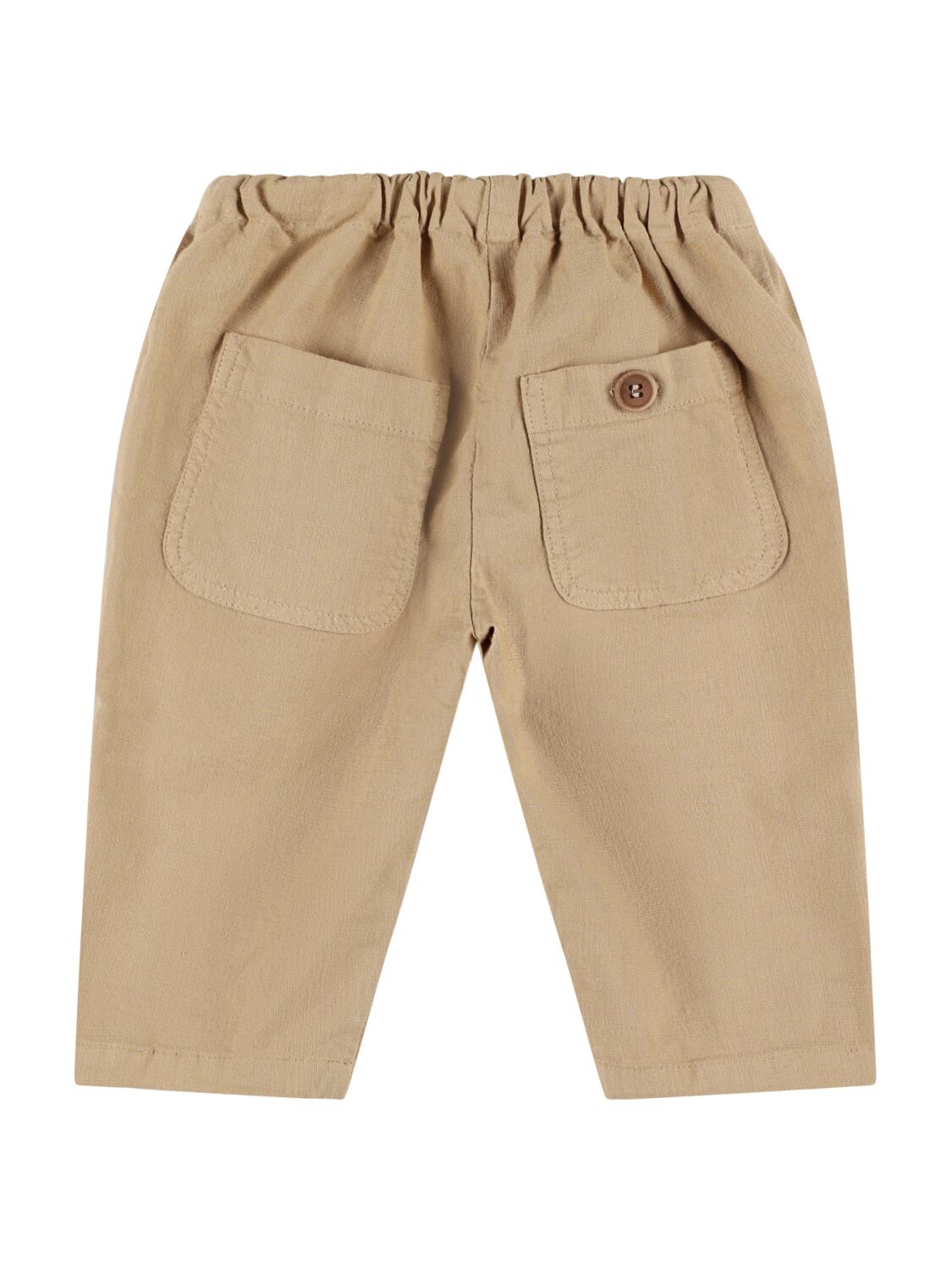 Babe And Tess Stretch Cotton Pants In 驼色