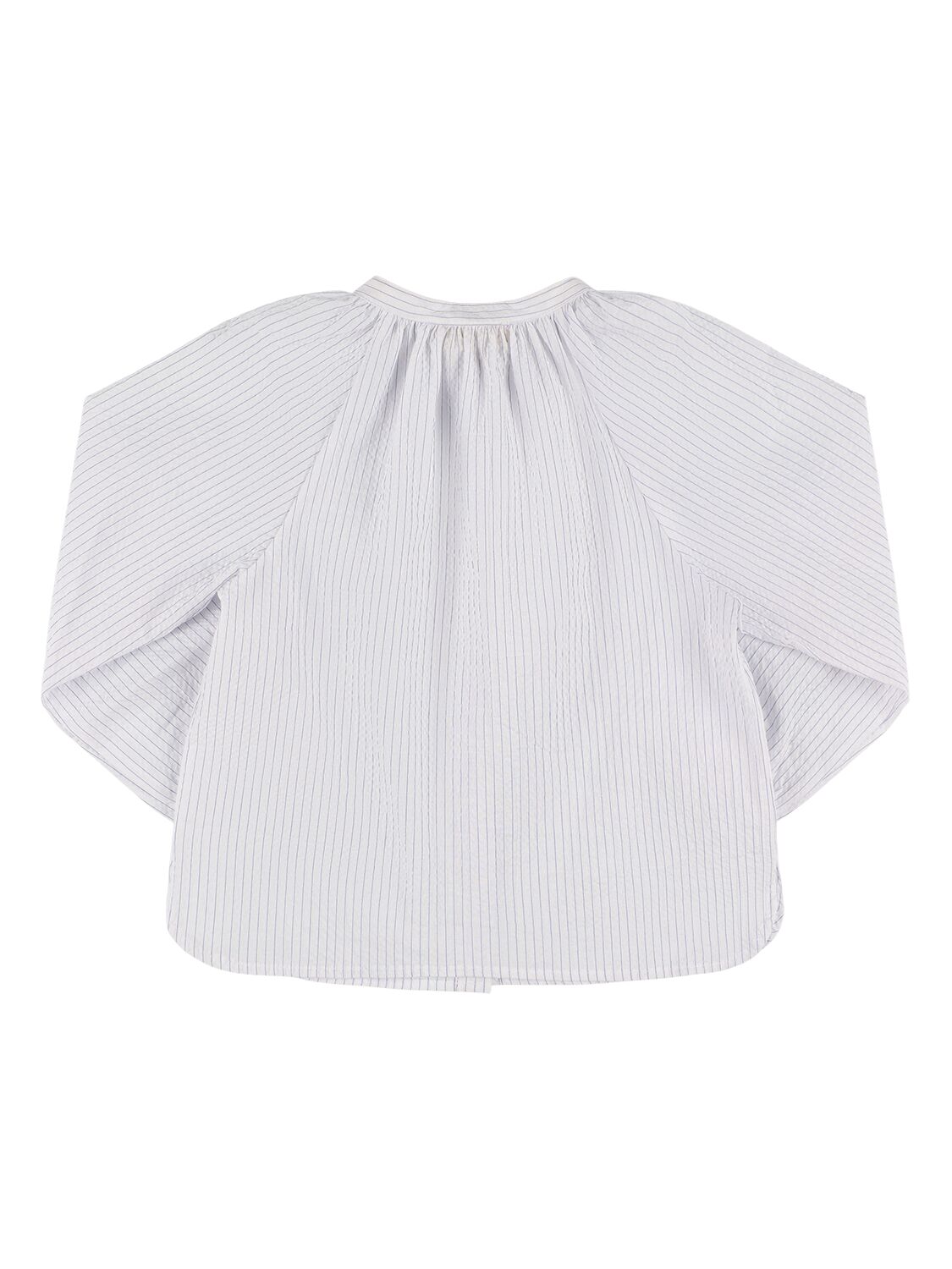 BABE AND TESS STRIPED COTTON BLEND SHIRT 