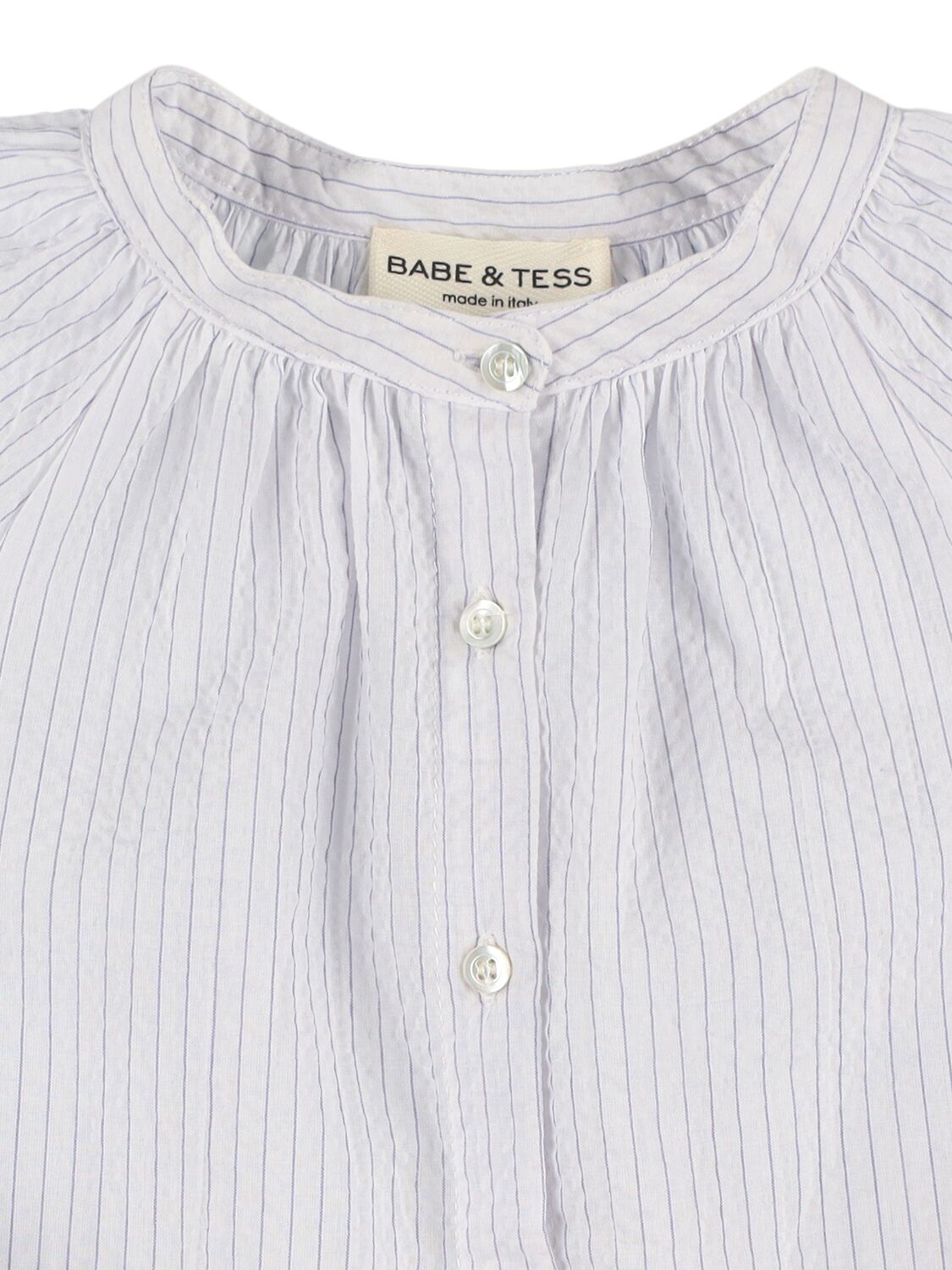 BABE AND TESS STRIPED COTTON BLEND SHIRT 