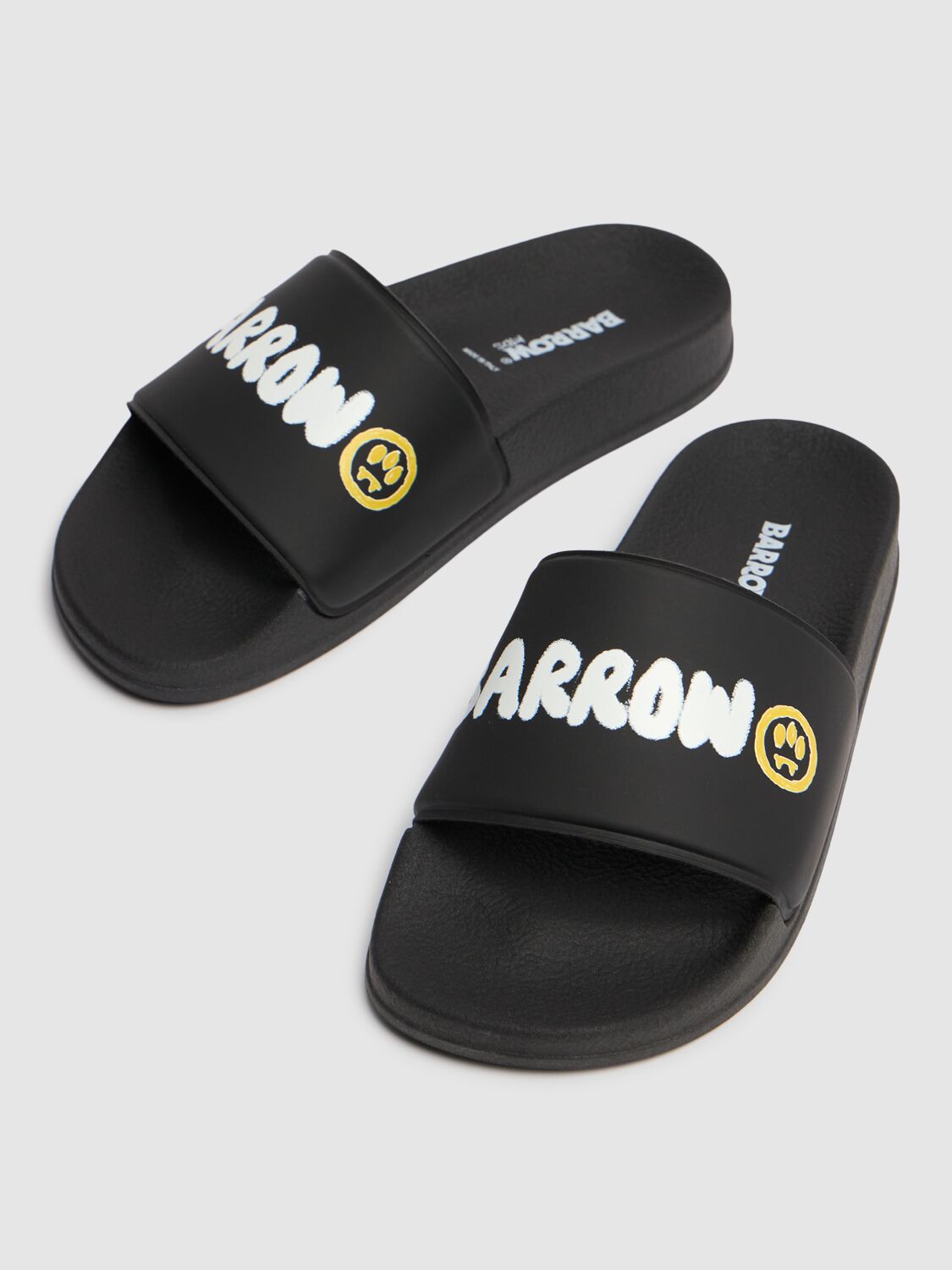 Barrow Logo Slide Sandals In Black