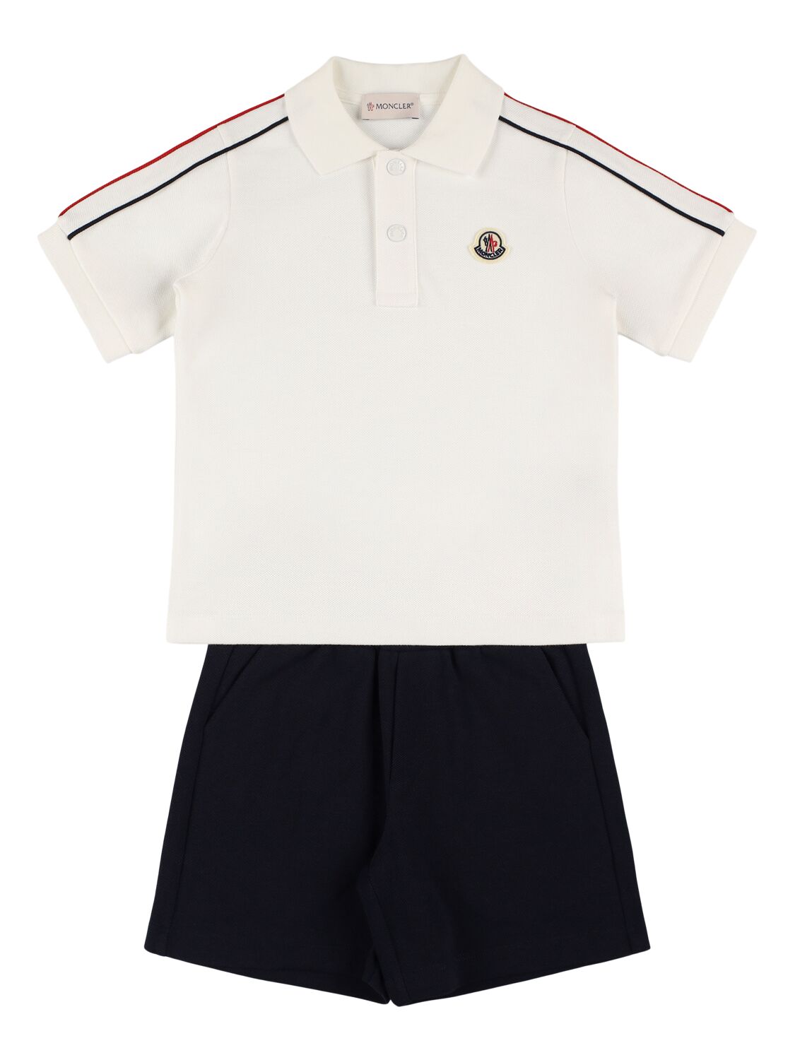 MONCLER Cotton Piquet T-shirt & Sweat Shorts