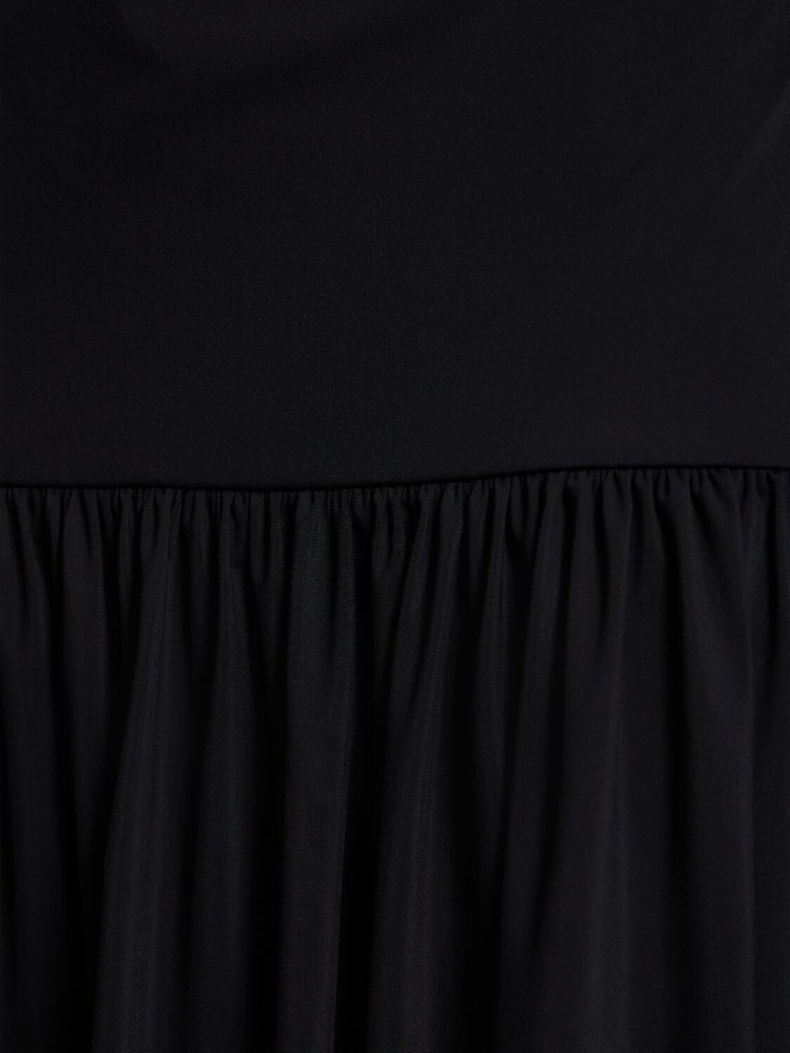 Shop Rohe Off-shoulder Light Nylon Scuba Dress In Black