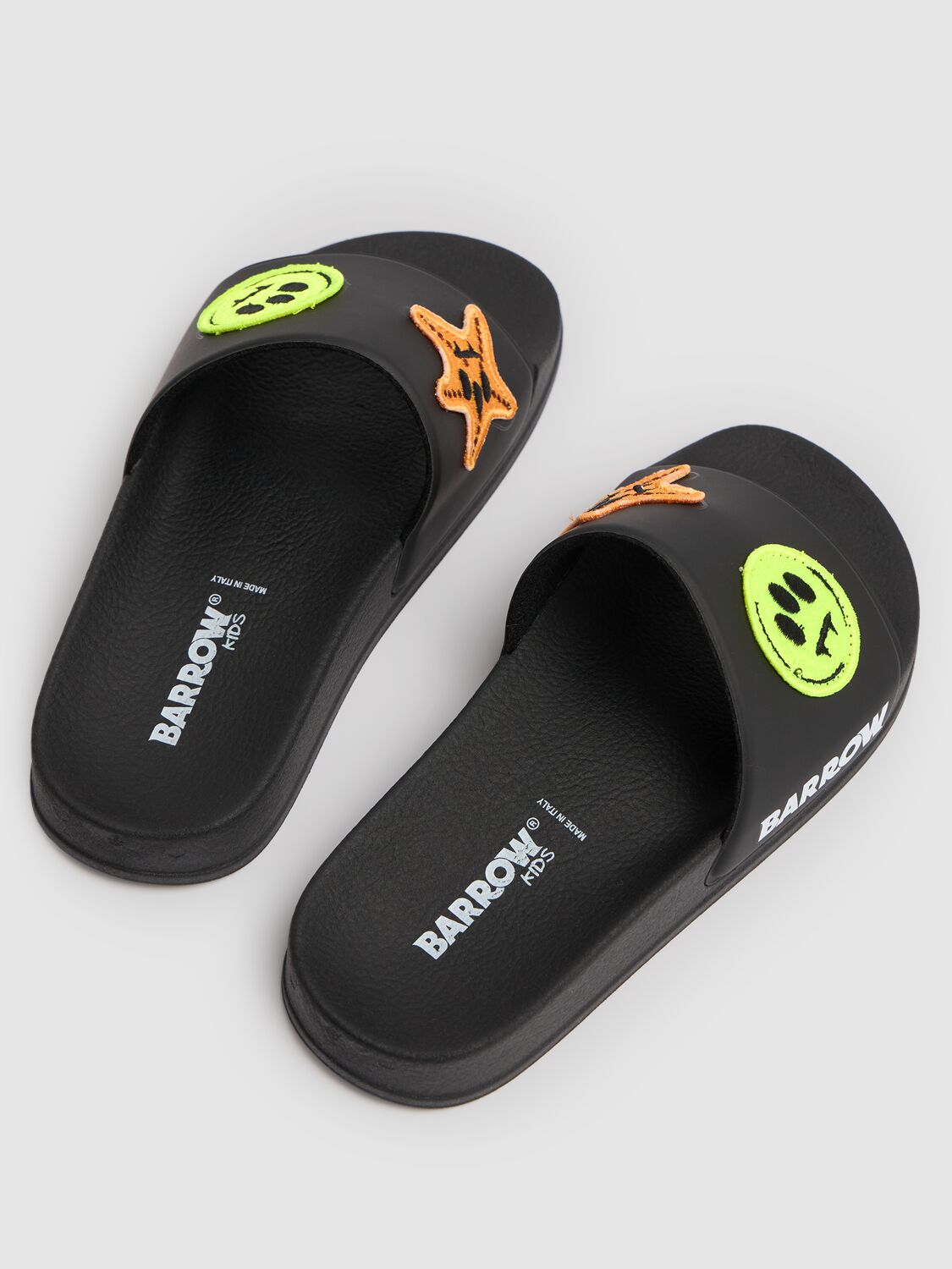 Barrow Logo Slide Sandals In 黑色
