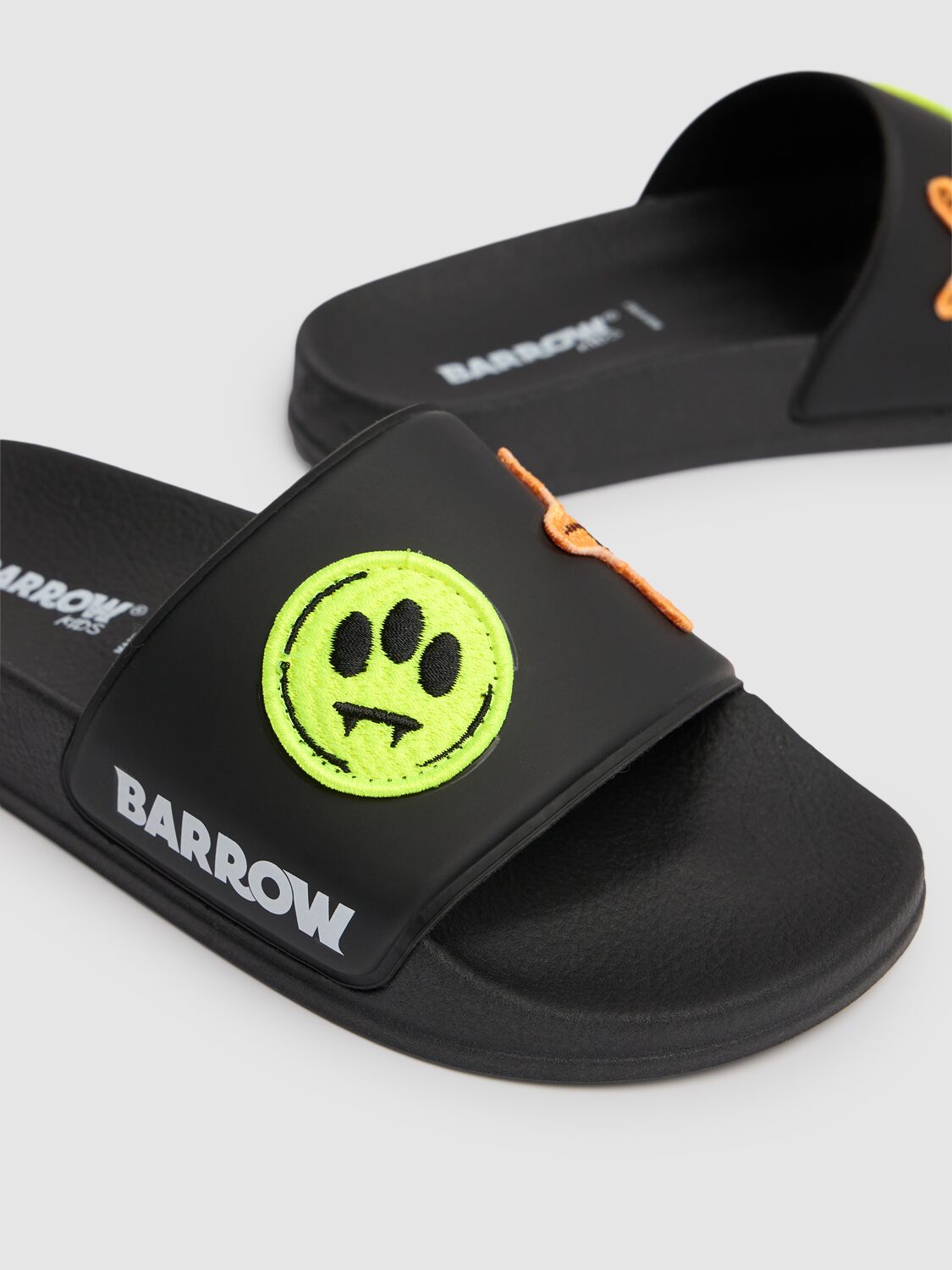 Barrow Logo Slide Sandals In 黑色