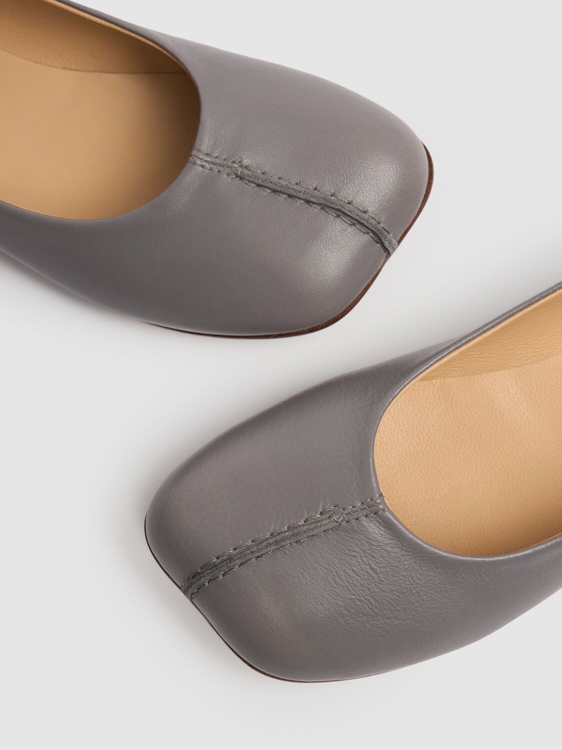 MM6 MAISON MARGIELA LEATHER BALLERINAS 