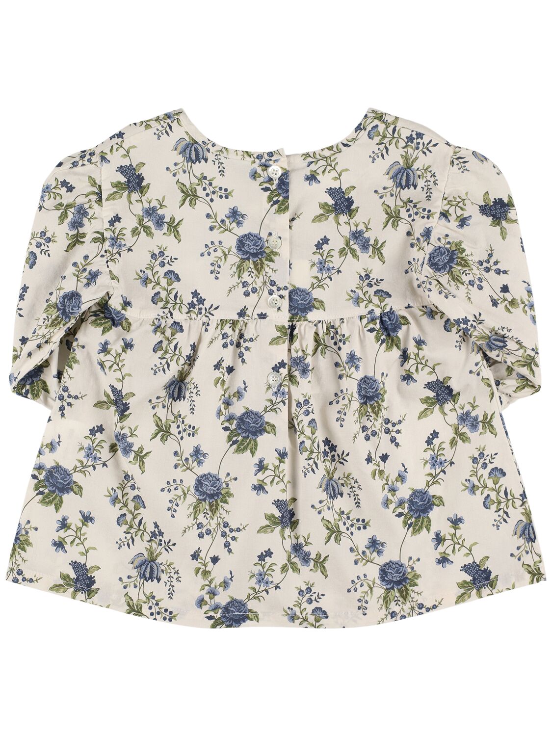 BABE AND TESS PRINTED COTTON & LINEN SHIRT 