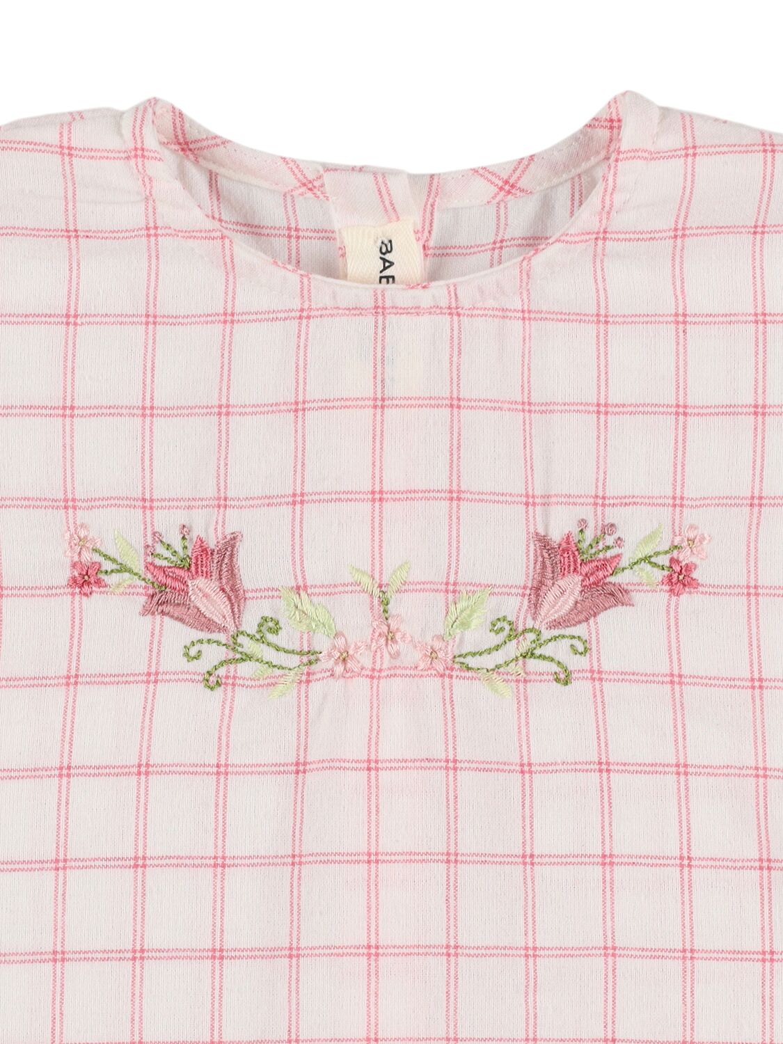 BABE AND TESS CHECK COTTON BLEND SHIRT 