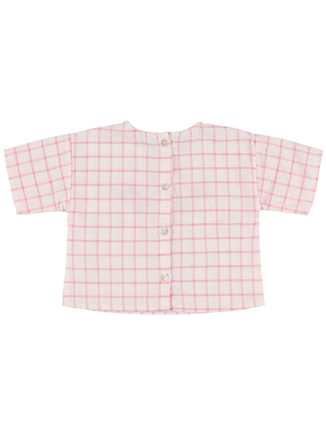 BABE AND TESS CHECK COTTON BLEND SHIRT 