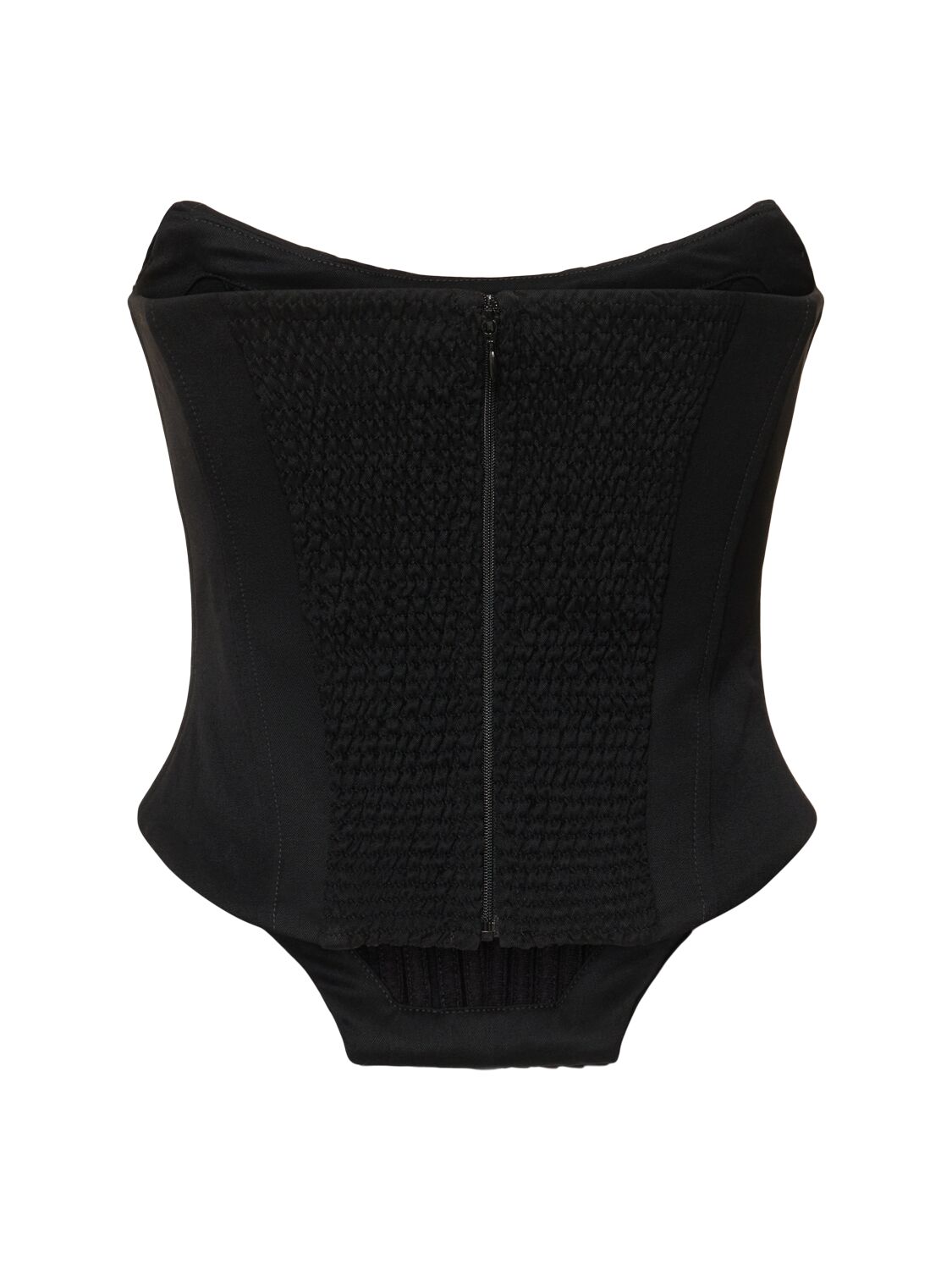 Giuseppe Di Morabito Wool Strapless Bustier Top In Black