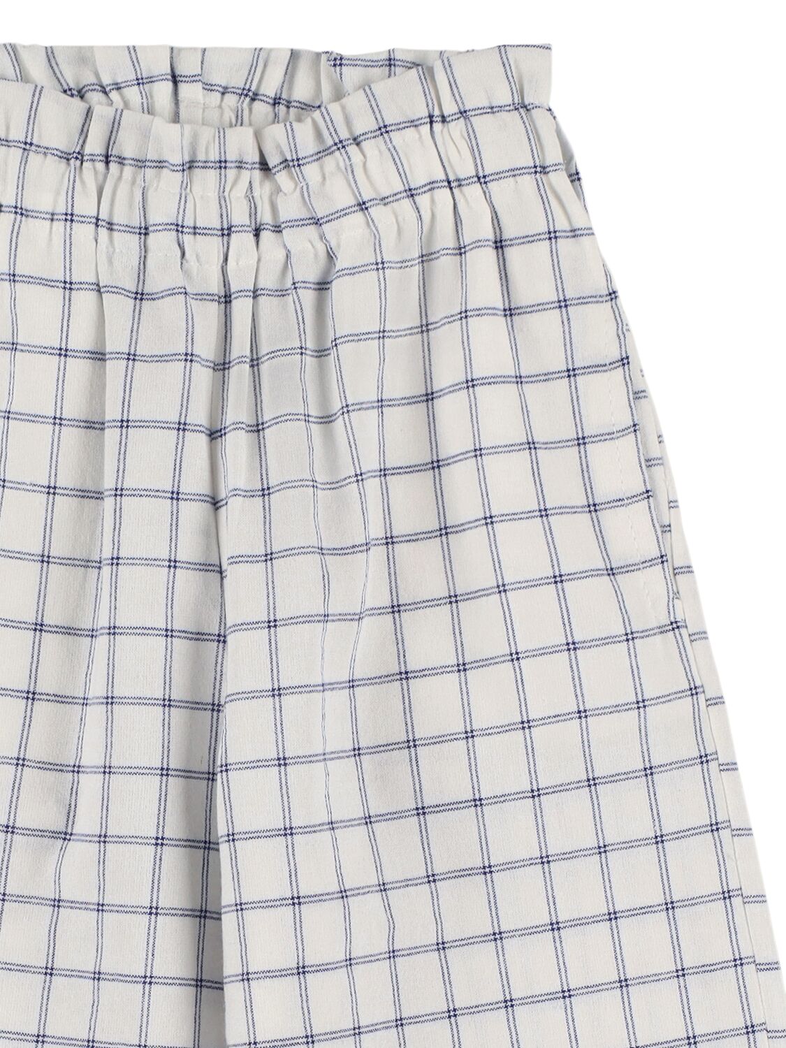 BABE AND TESS CHECK COTTON BLEND PANTS 