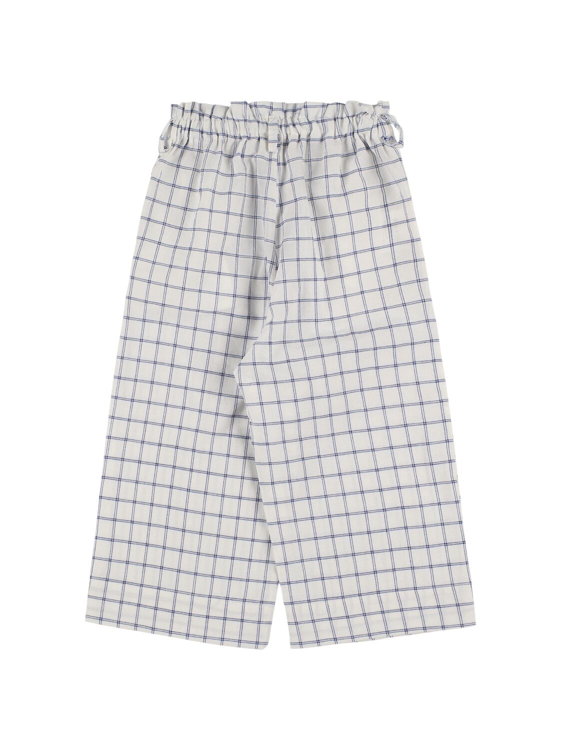 BABE AND TESS CHECK COTTON BLEND PANTS 