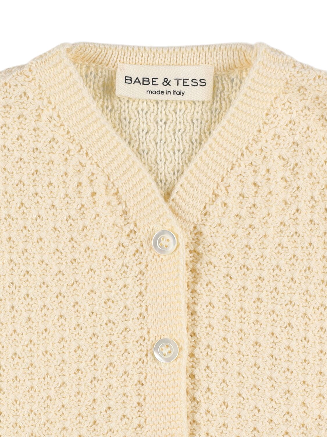 BABE AND TESS COTTON KNIT CARDIGAN 