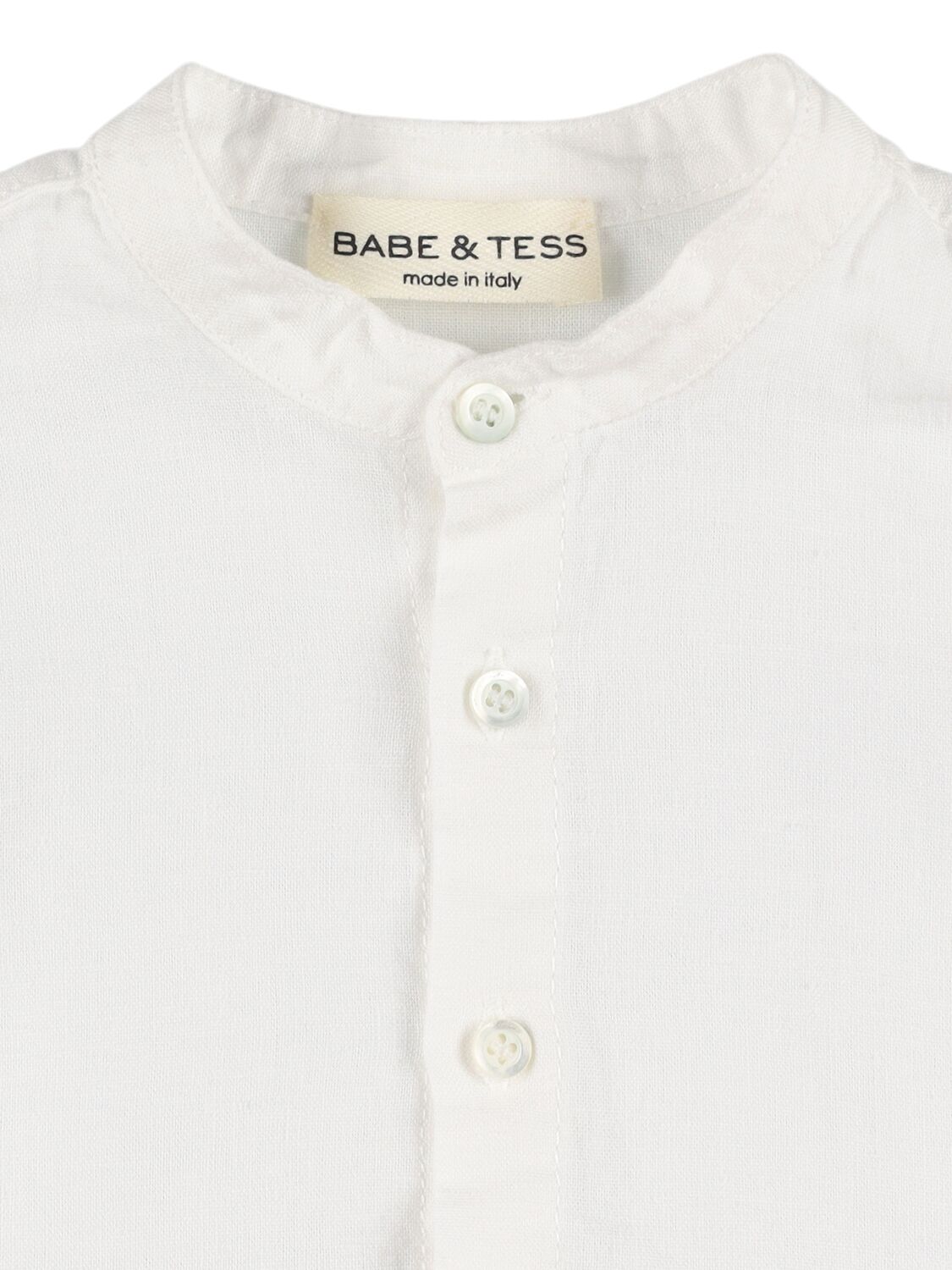 Babe And Tess Linen Blend Shirt In White