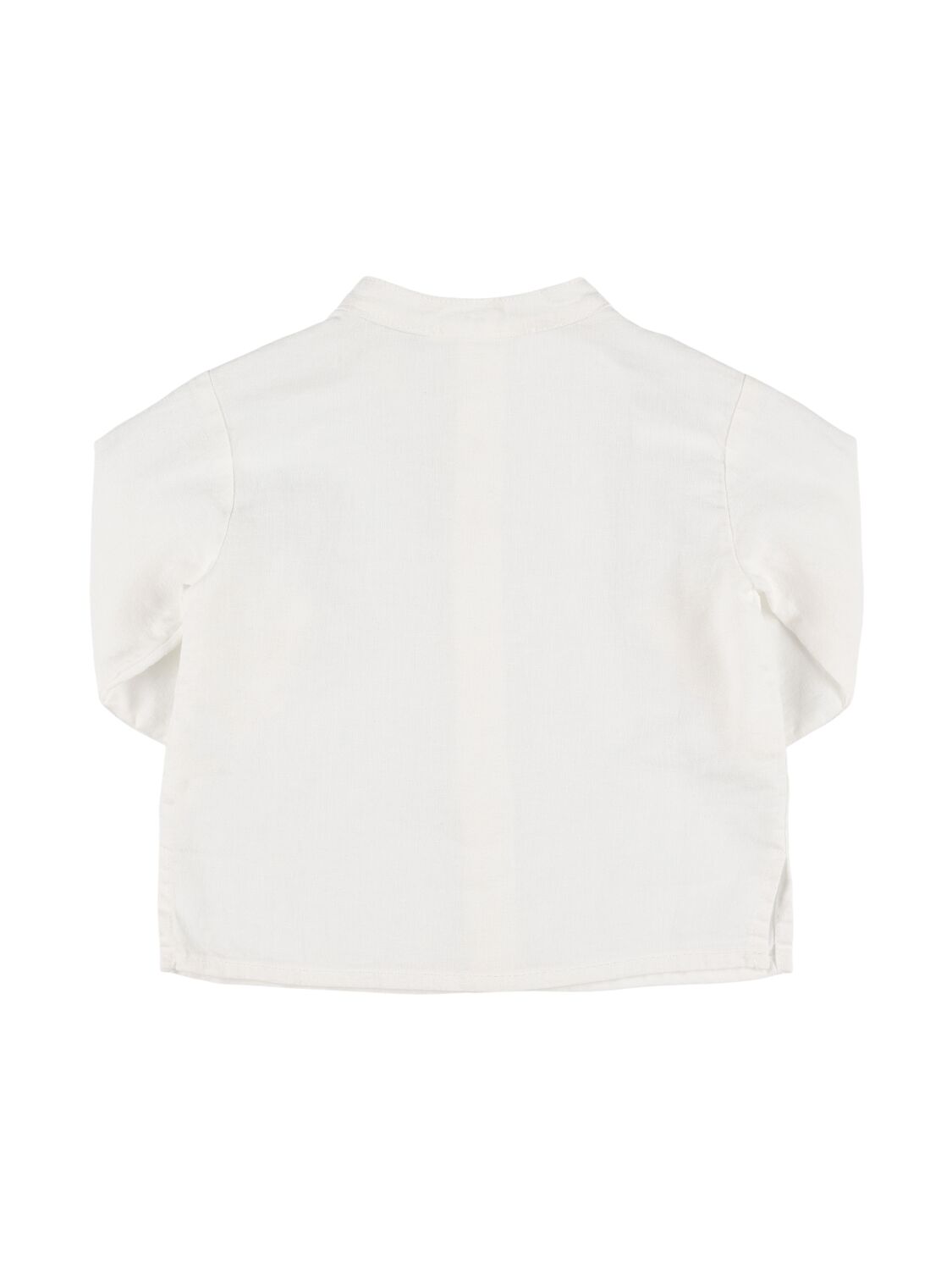 Babe And Tess Linen Blend Shirt In White