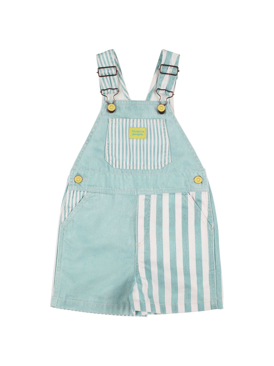 Favorite People Babies' Cotton Overalls In Light Blue