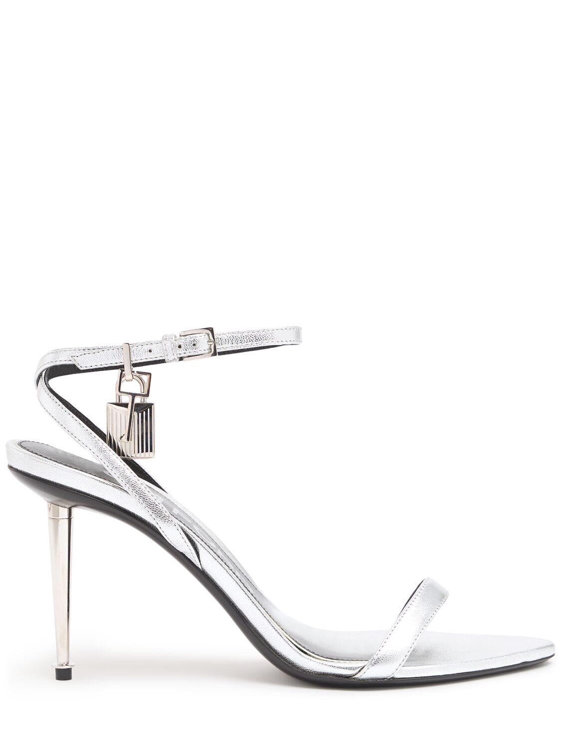 Sandales En Cuir Métallisé Padlock 85 Mm - TOM FORD - Modalova
