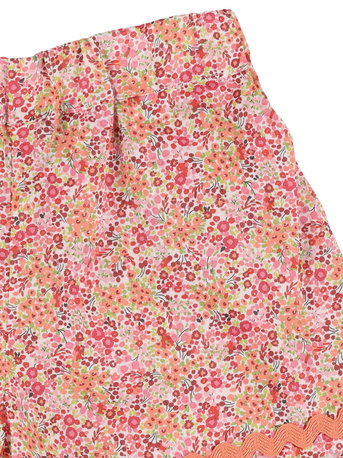Mipounet Printed Cotton Voile Shorts In Pink