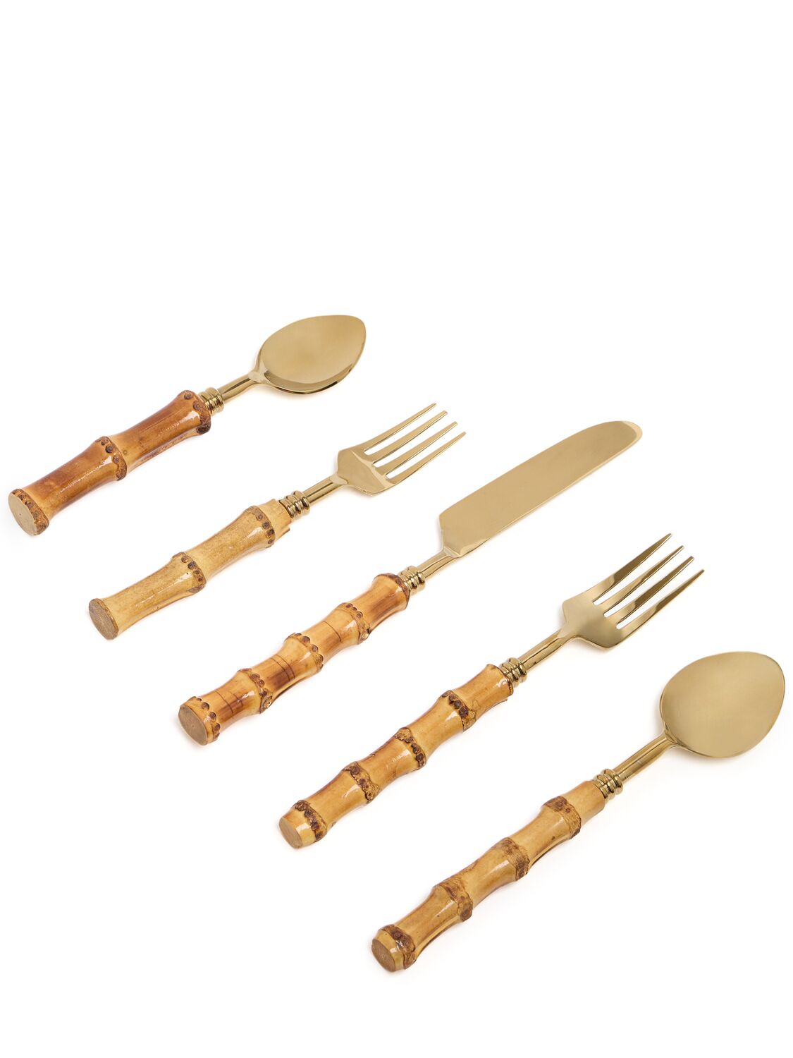 Les Ottomans 5-piece Cutlery Set In Gold