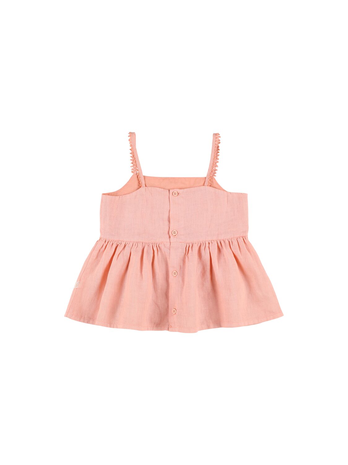Il Gufo Linen Top In Apricot