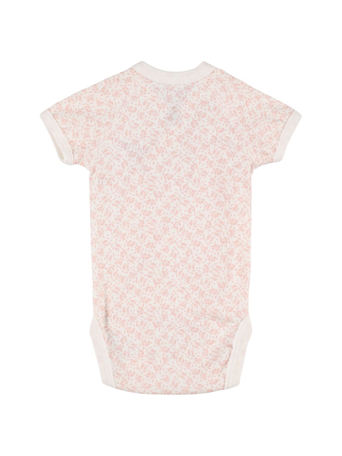 Petit Bateau Set Of 3 Printed Cotton Bodysuits In White/multi