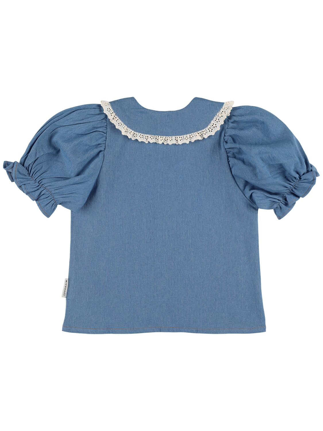 Mipounet Cotton Blend Chambray Shirt In Denim
