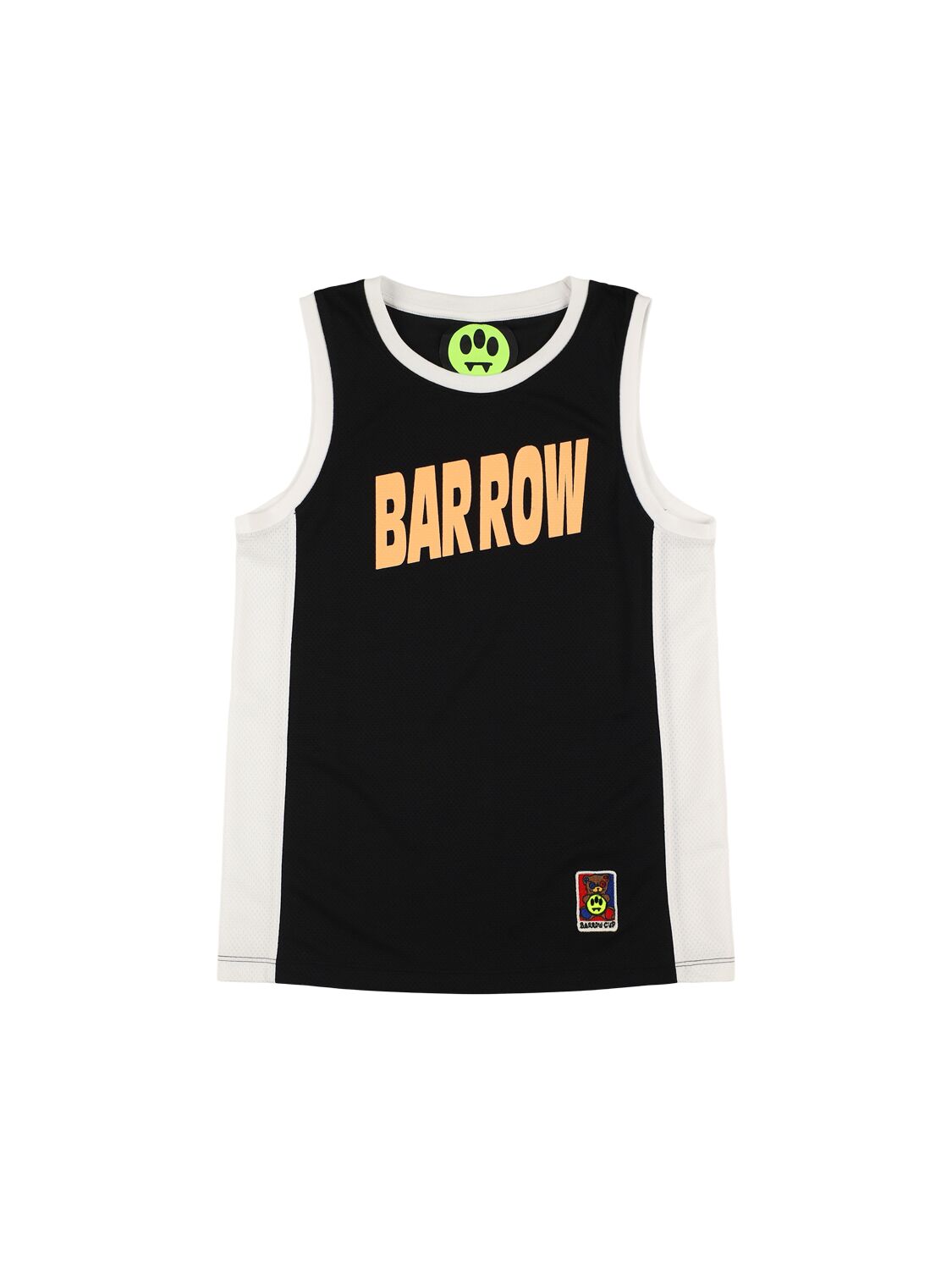 Barrow Printed Mesh Tank Top In Black