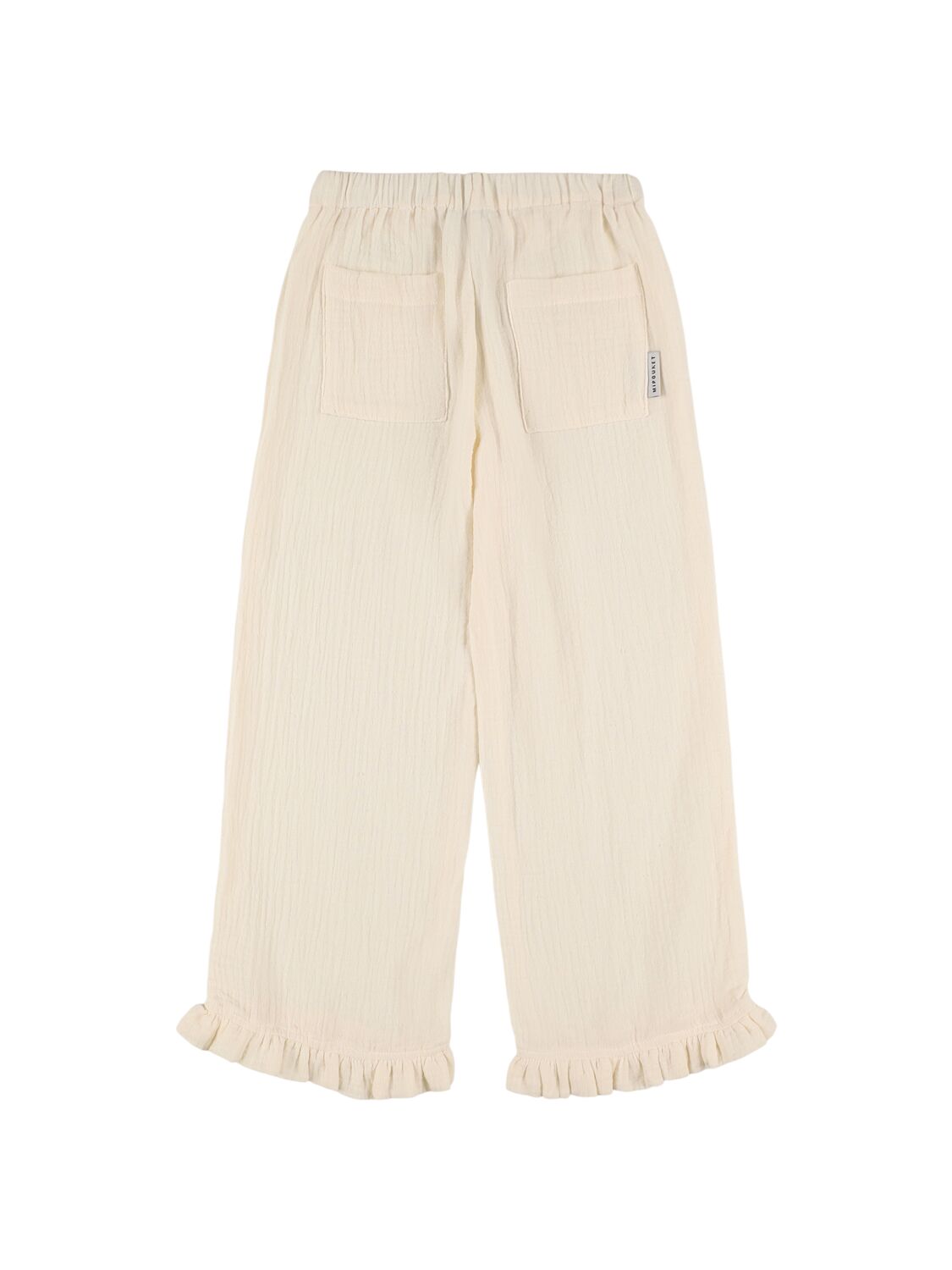 Mipounet Cotton Muslin Pants In Ecru