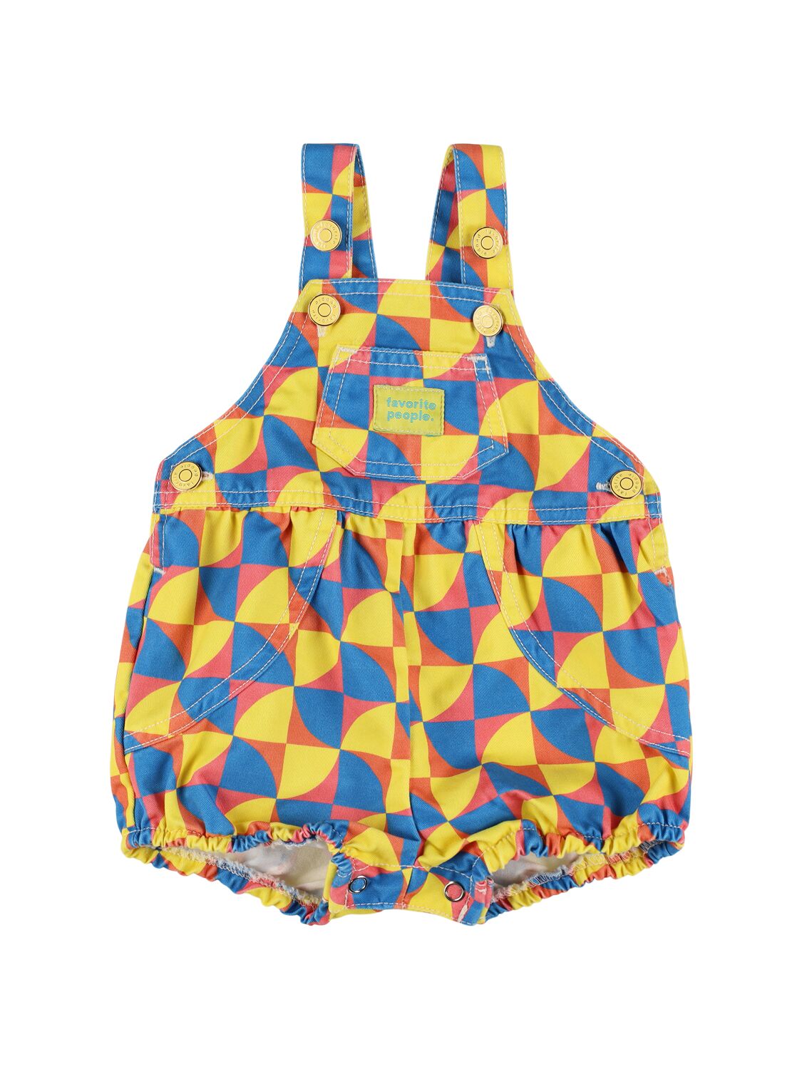 Favorite People Babies' Printed Cotton Overalls In Multicolor