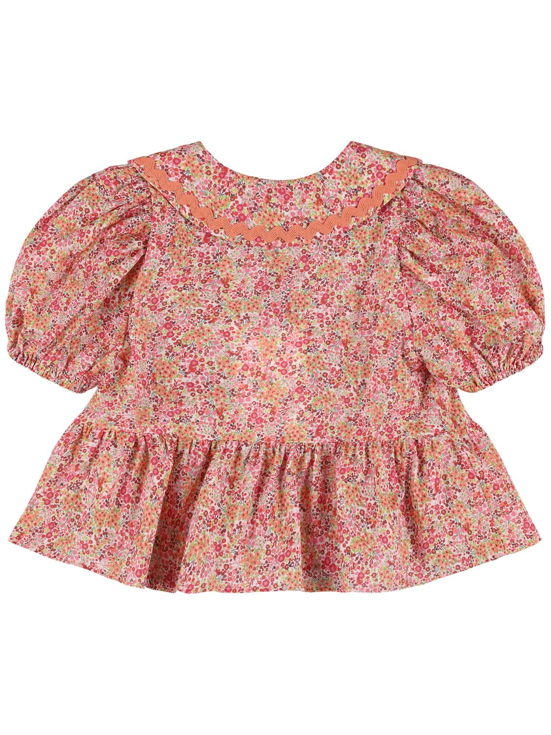 Mipounet Printed Cotton Voile Shirt In Pink
