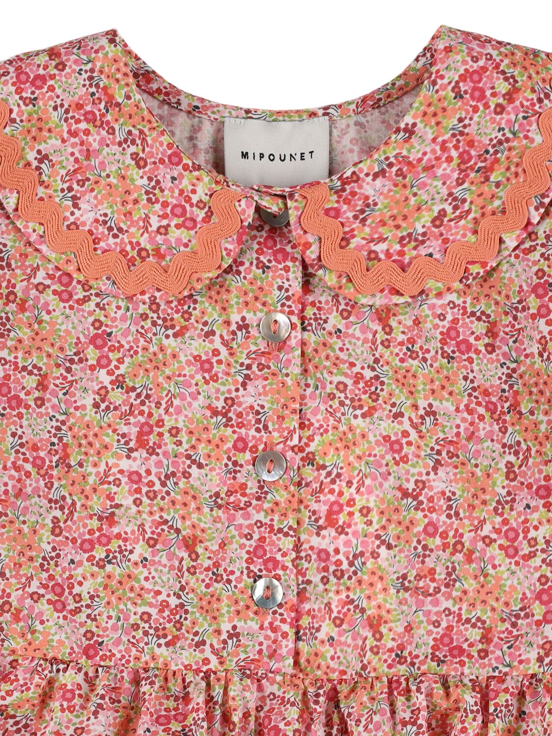 Mipounet Printed Cotton Voile Shirt In Pink